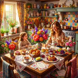 Mothers Day Breakfast jigsaw puzzle by Gotiva