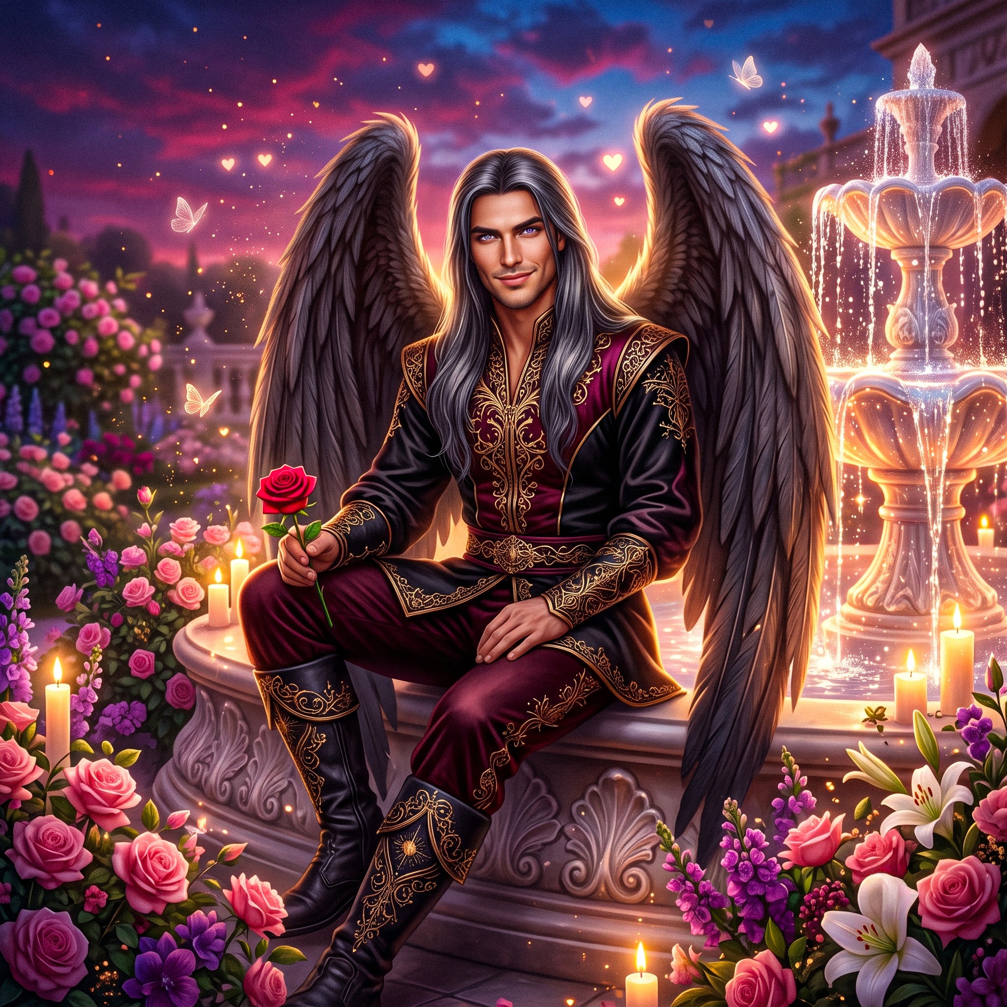 Handsome Dark Angel jigsaw puzzle by Gotiva