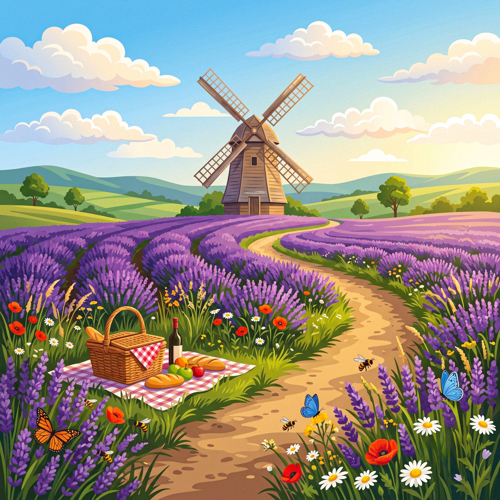 Windmill jigsaw puzzle by Lofi Canvas