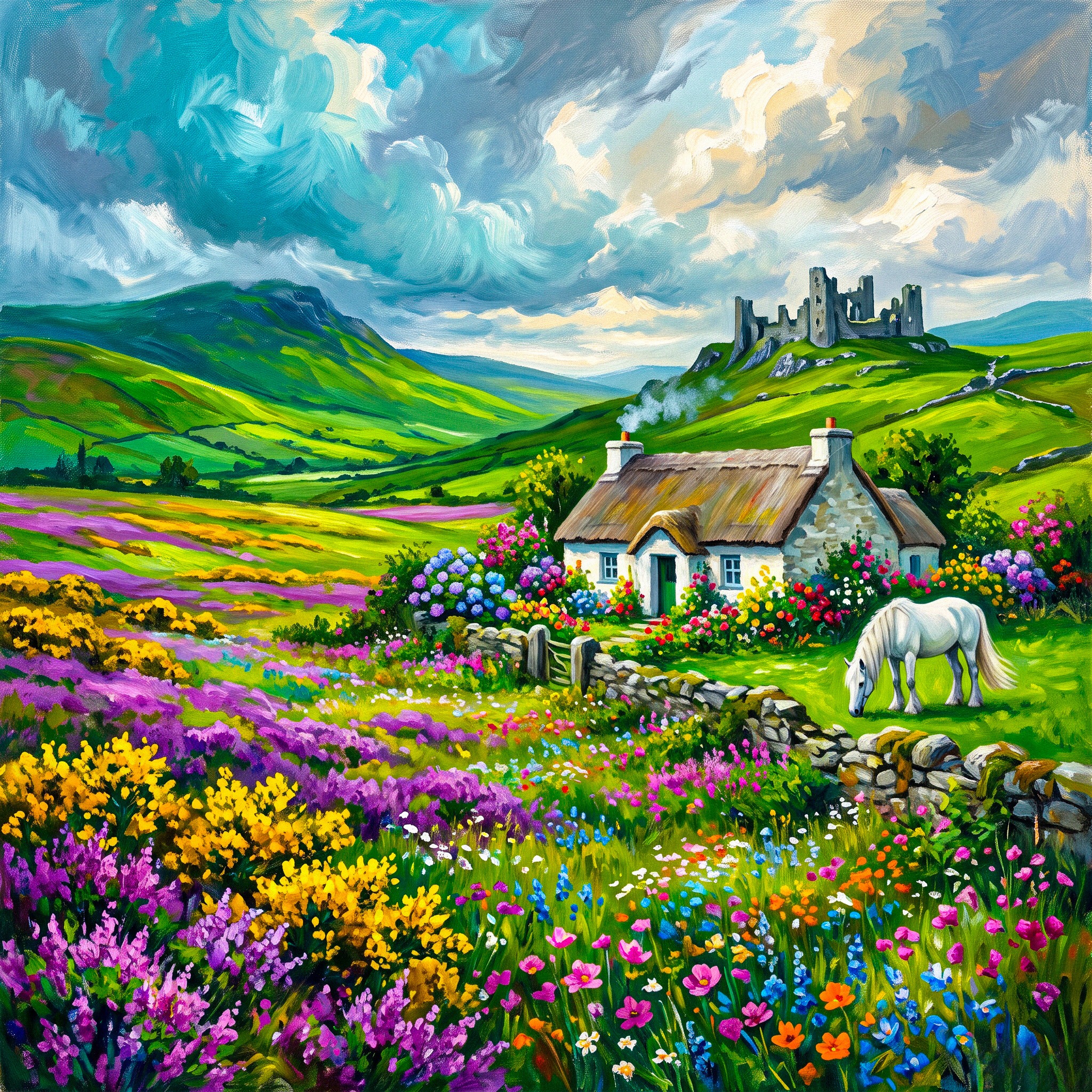 Green Fields jigsaw puzzle by Classic Art Jenny