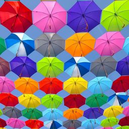 Rainbow Umbrellas jigsaw puzzle by Gotiva