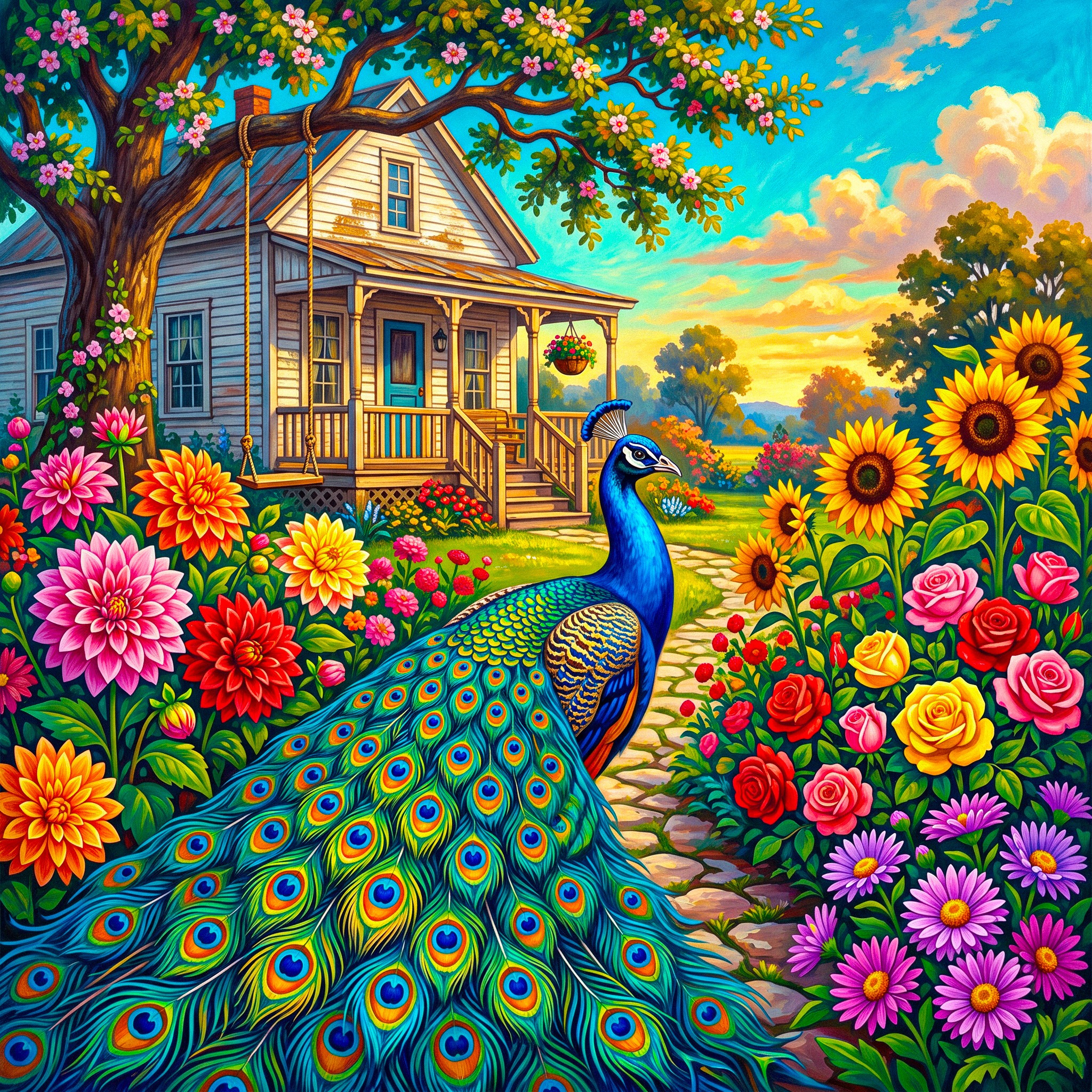 Peacock jigsaw puzzle by Classic Art Jenny