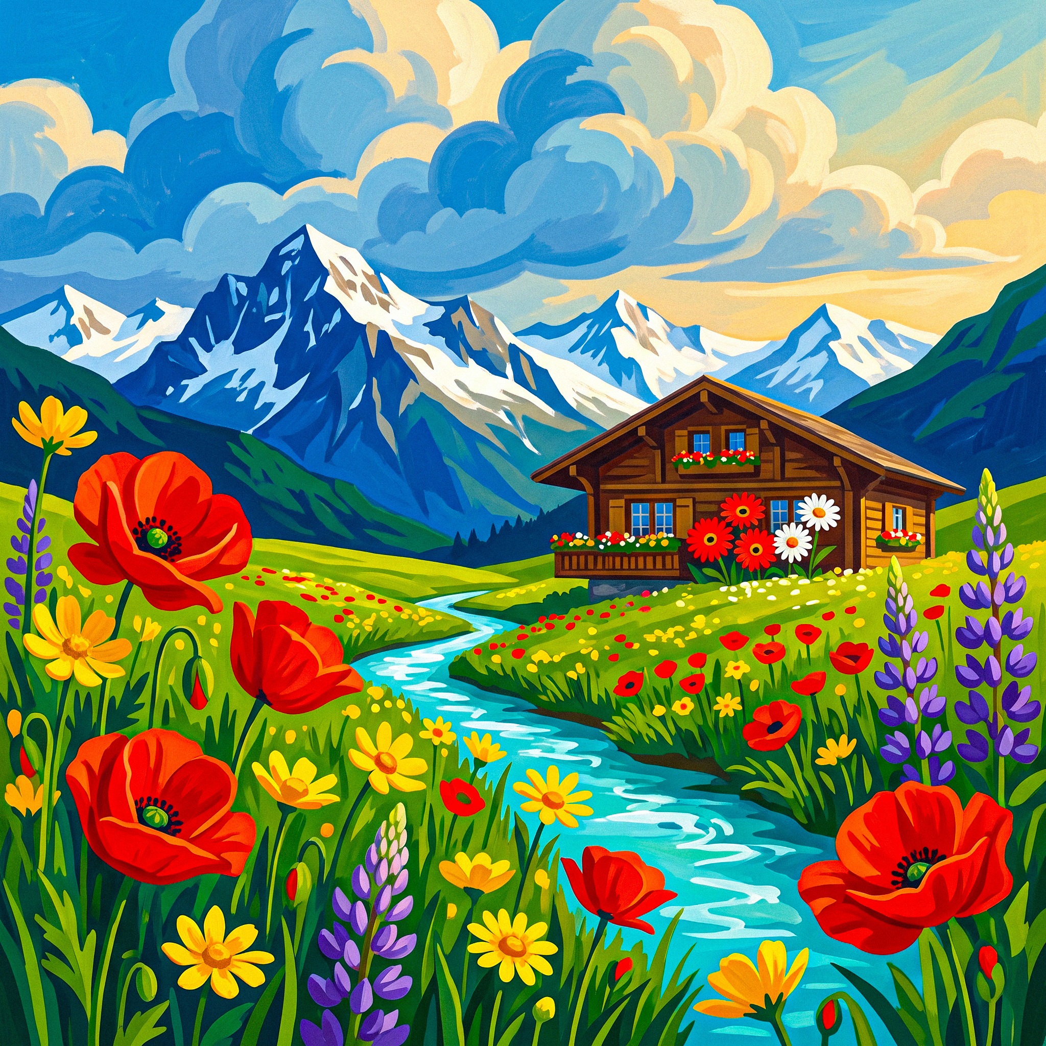 Land of Flowers jigsaw puzzle by Gotiva