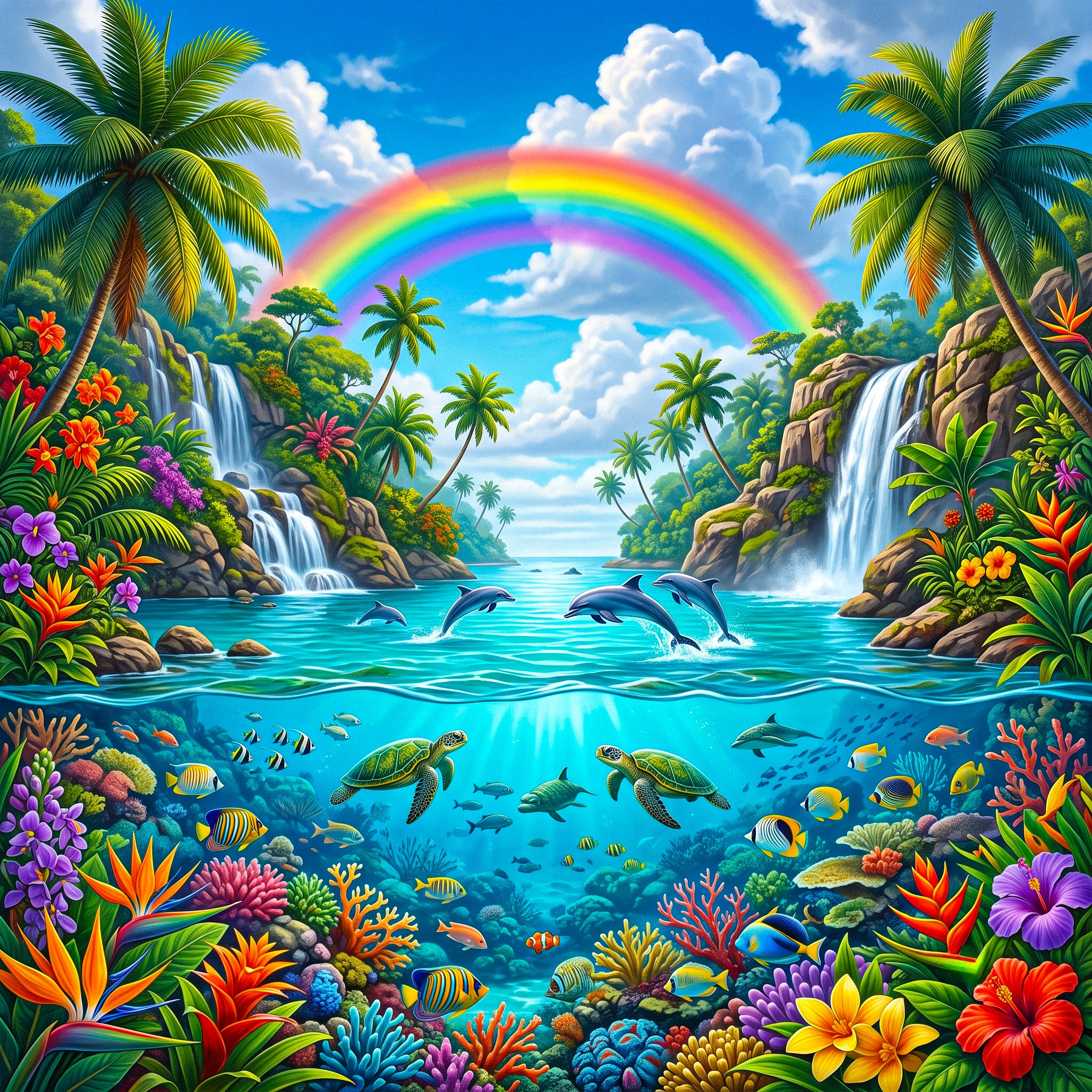 Rainbow above Ocean jigsaw puzzle by Gotiva