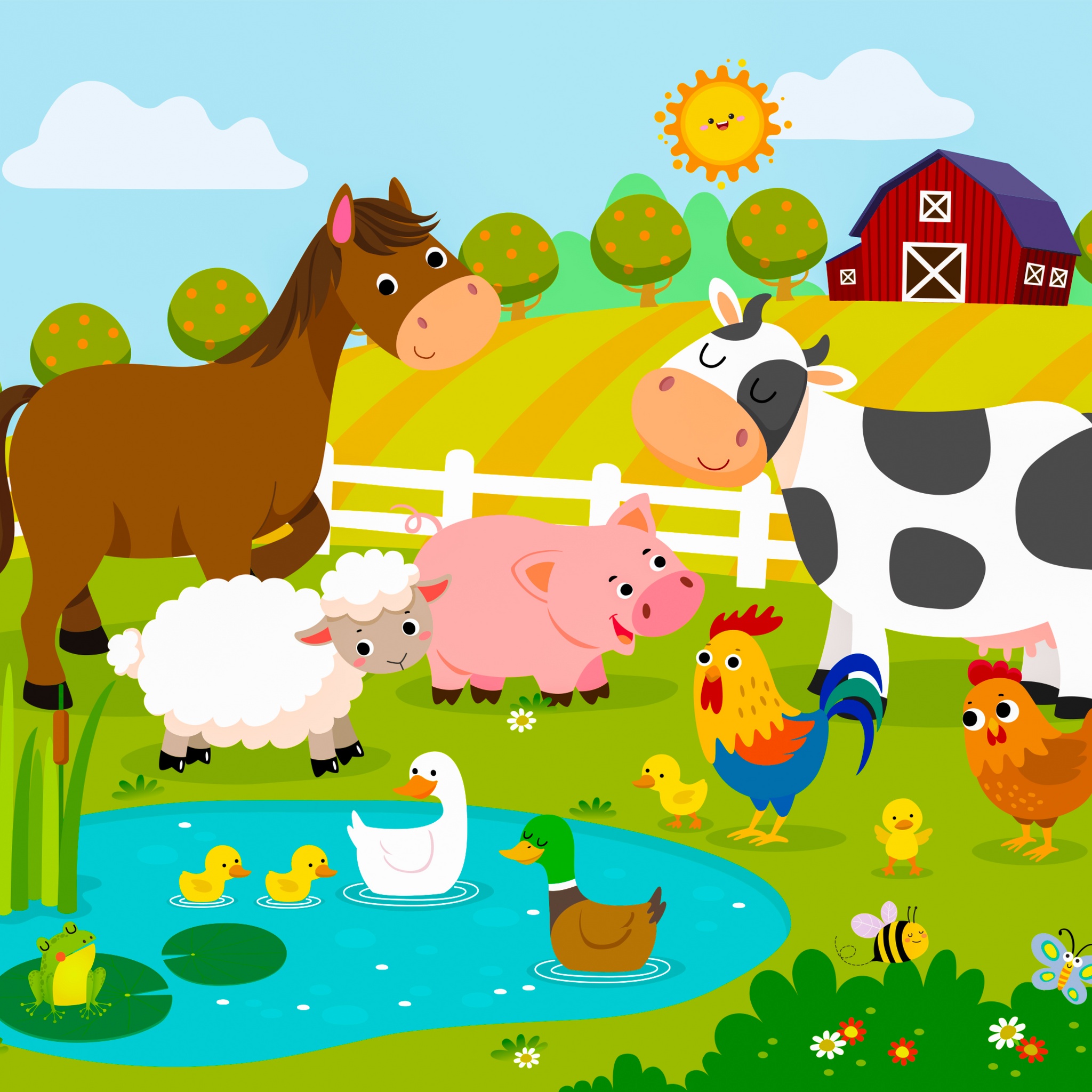 Happy Farm Animals jigsaw puzzle by Gotiva