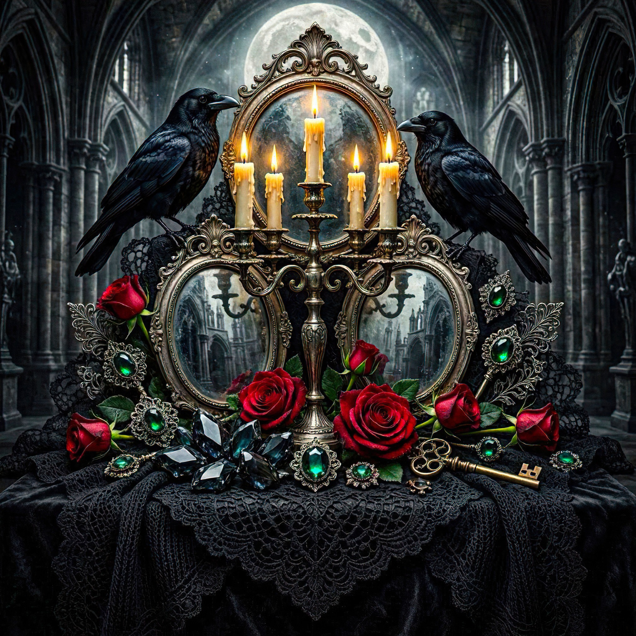 Ravens and Mirrors jigsaw puzzle by Raven Veil