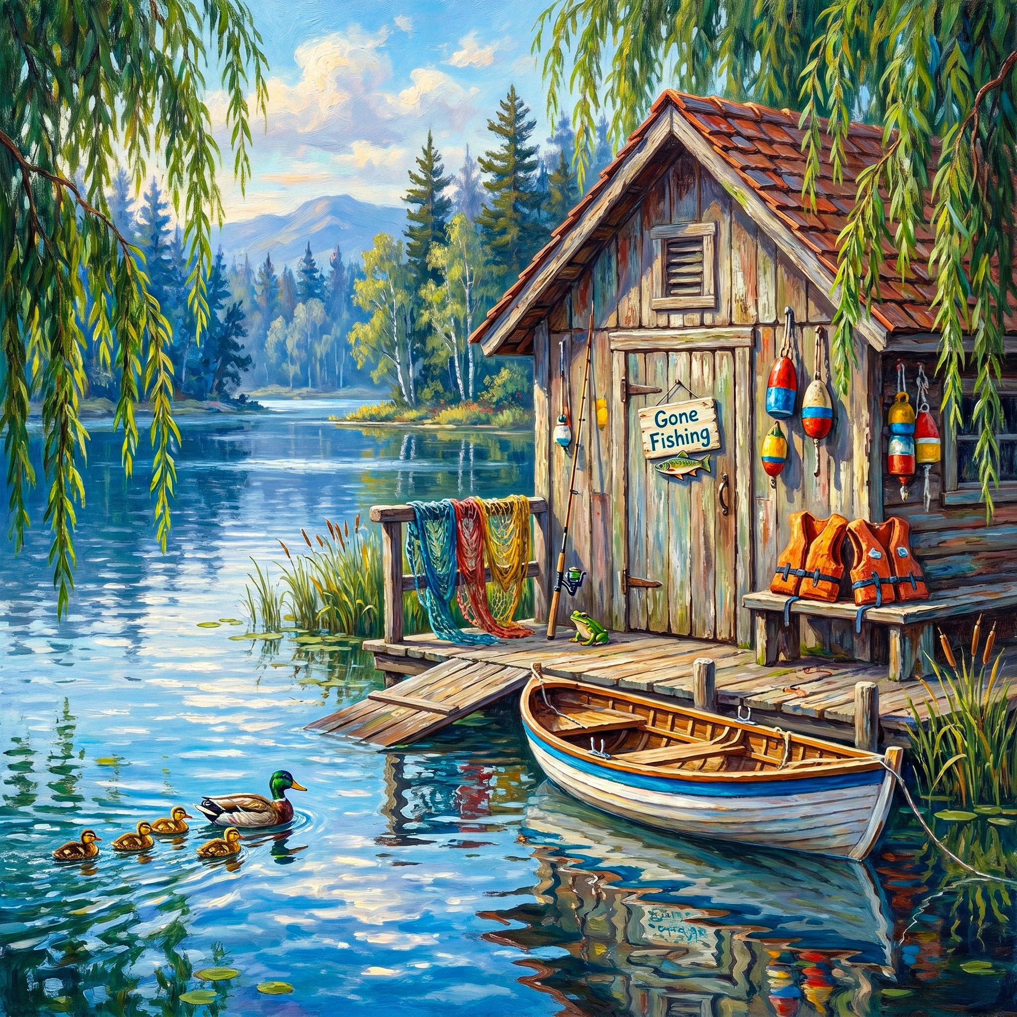 Lakeside Boathouse jigsaw puzzle by Classic Art Jenny