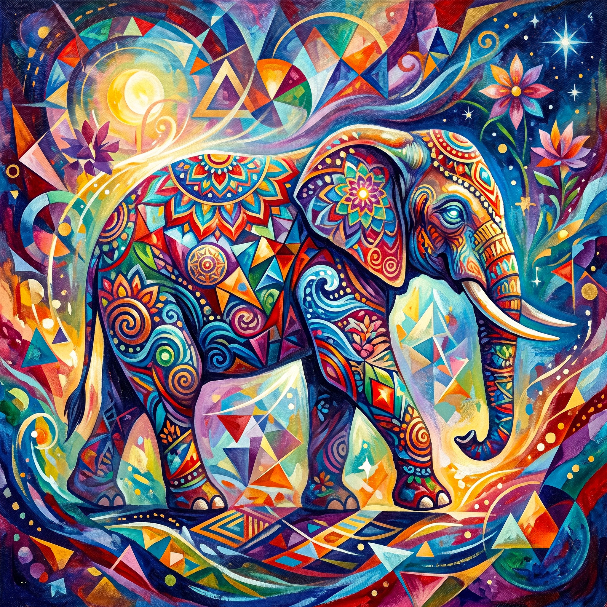 Artsy Elephant jigsaw puzzle by Gotiva