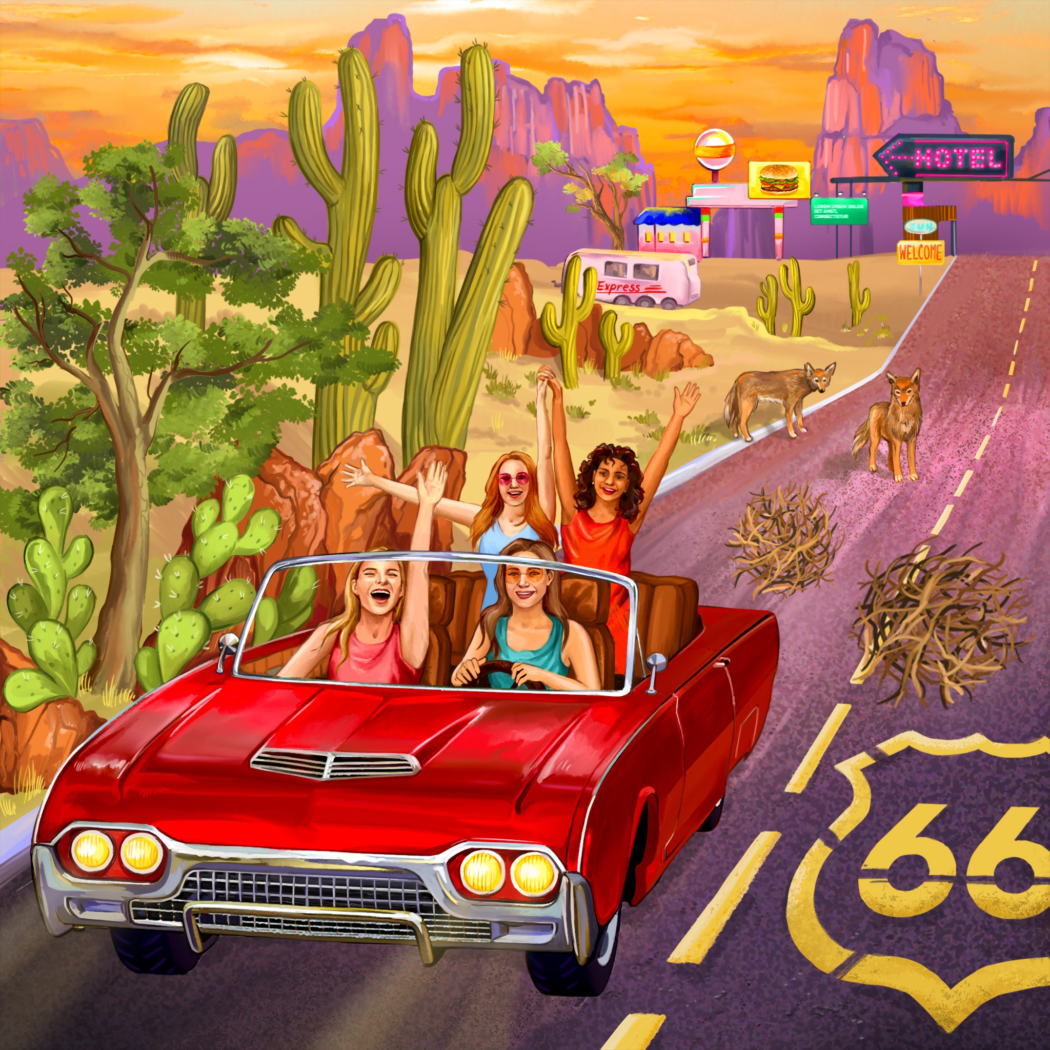 Vintage Route 66 jigsaw puzzle by Gotiva