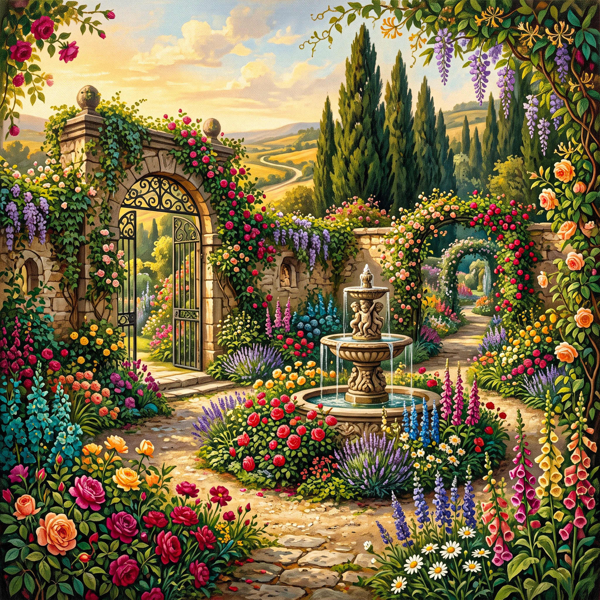 Garden jigsaw puzzle by Eliza Fairbourne