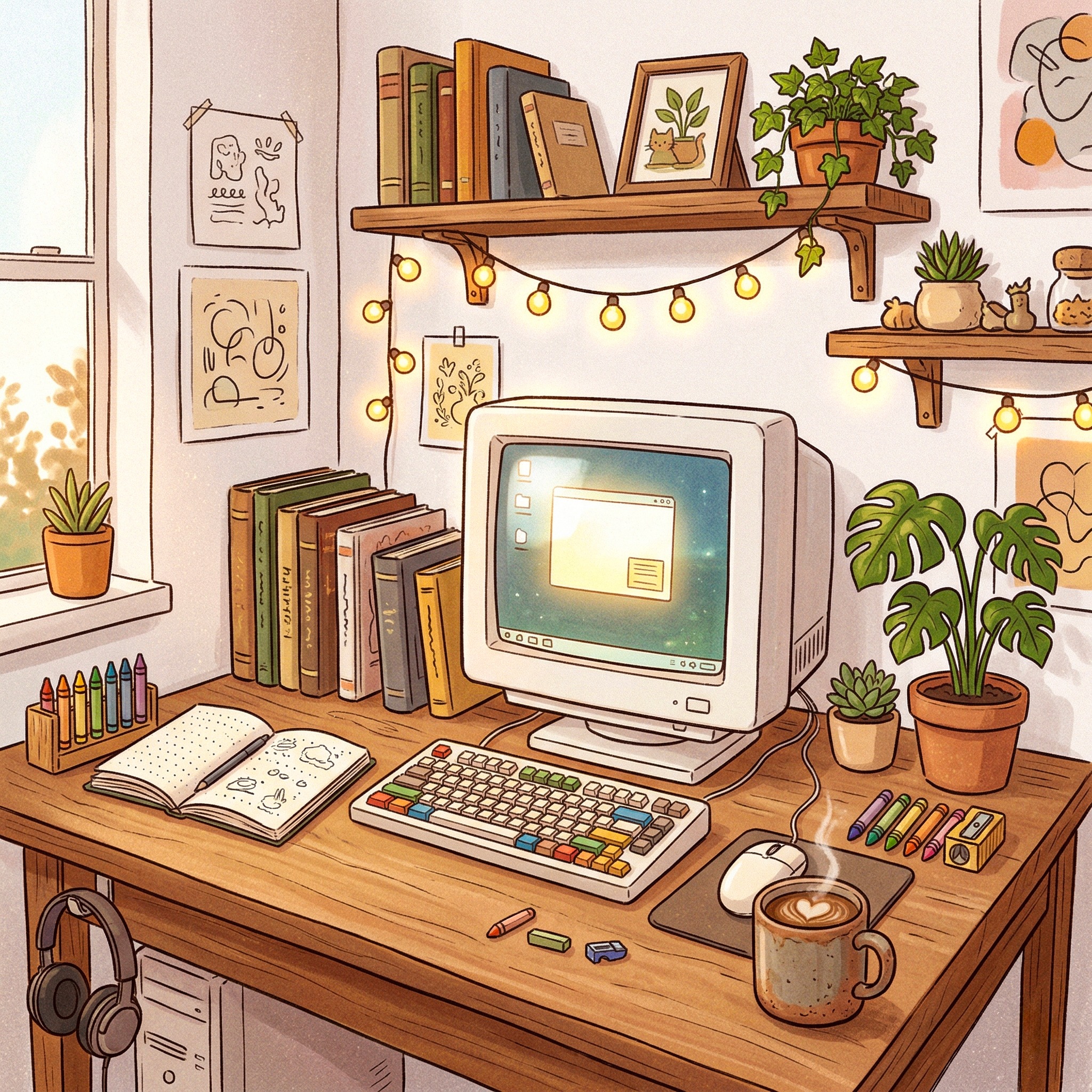 Cosy Desk jigsaw puzzle by Lofi Canvas