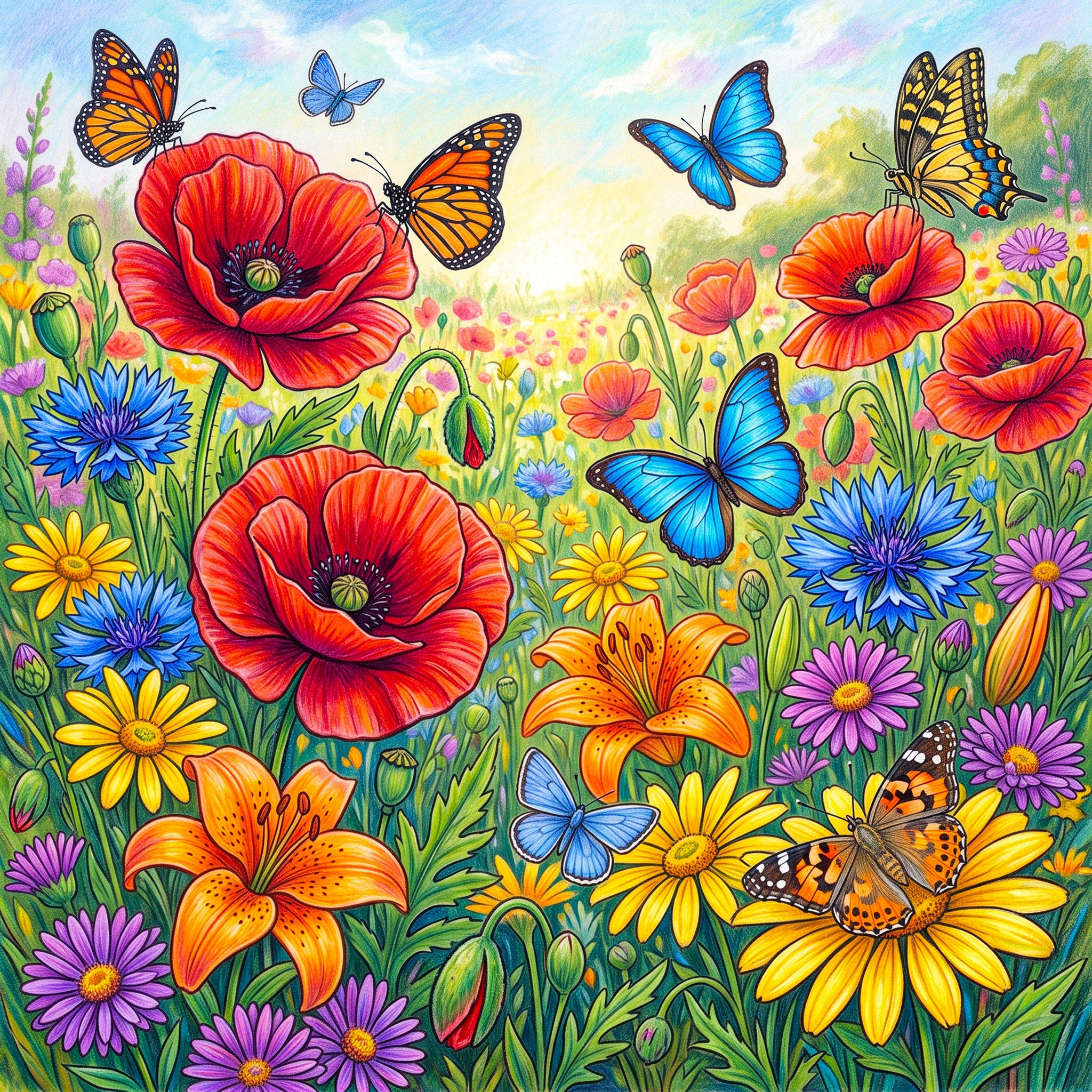 Flowers and Butterflies jigsaw puzzle by Gotiva