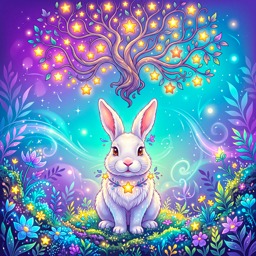 Bunny jigsaw puzzle by Veloura Moonpetal
