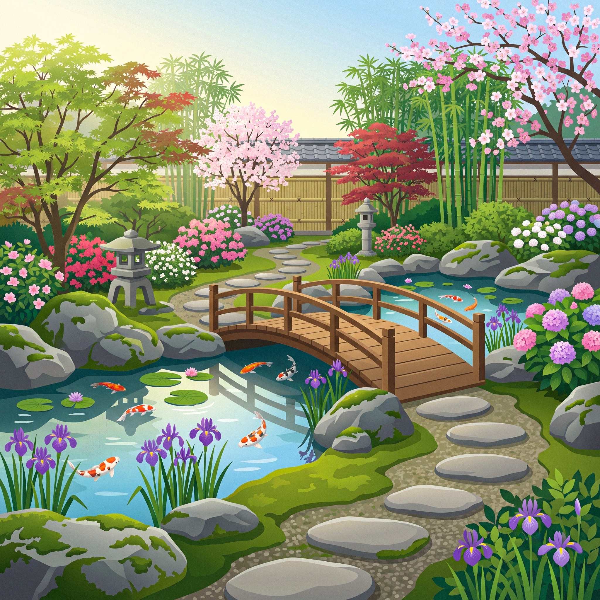 Japanesse Garden jigsaw puzzle by Lofi Canvas