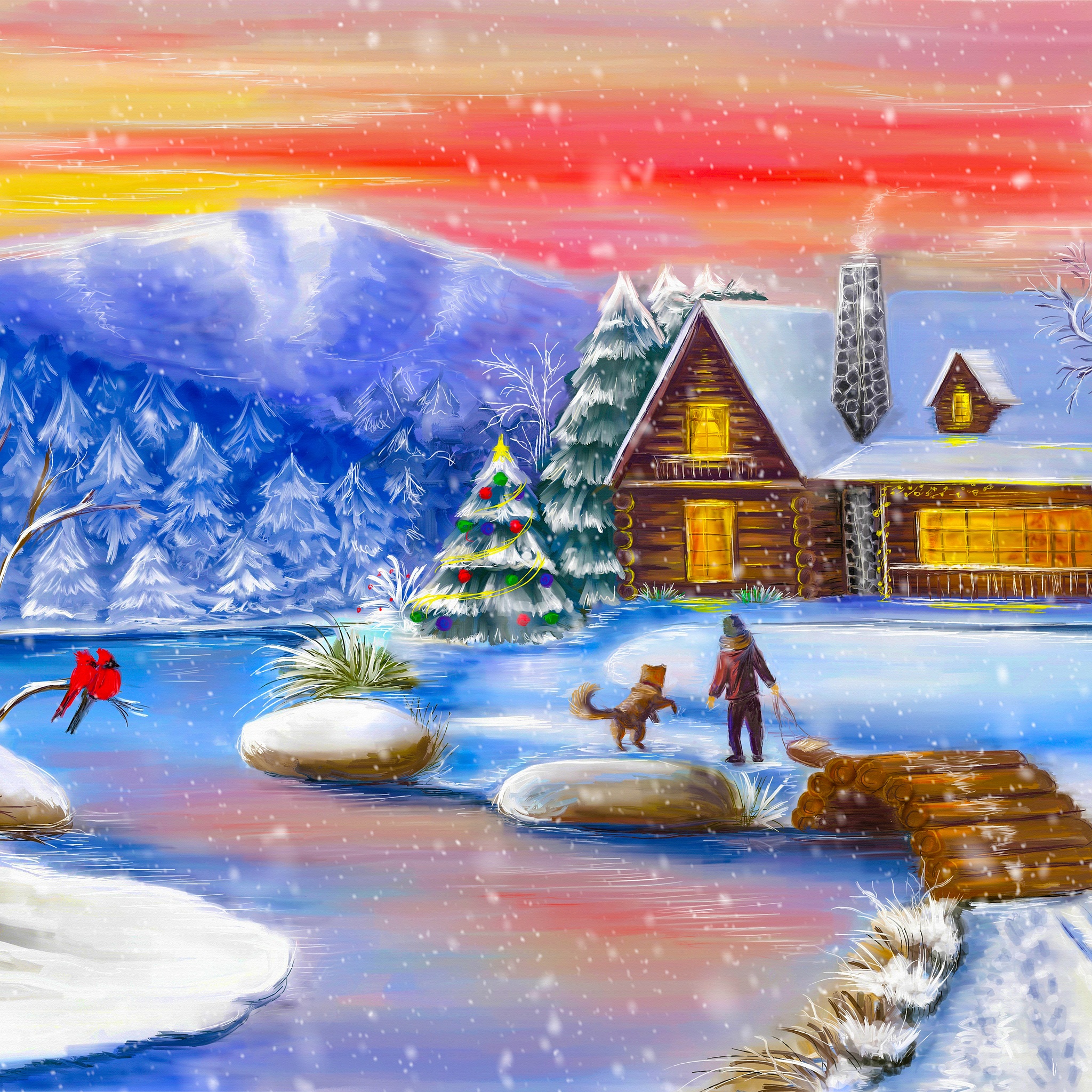 House in Winter Time jigsaw puzzle by Gotiva