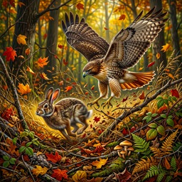 Hunt jigsaw puzzle by Animalia