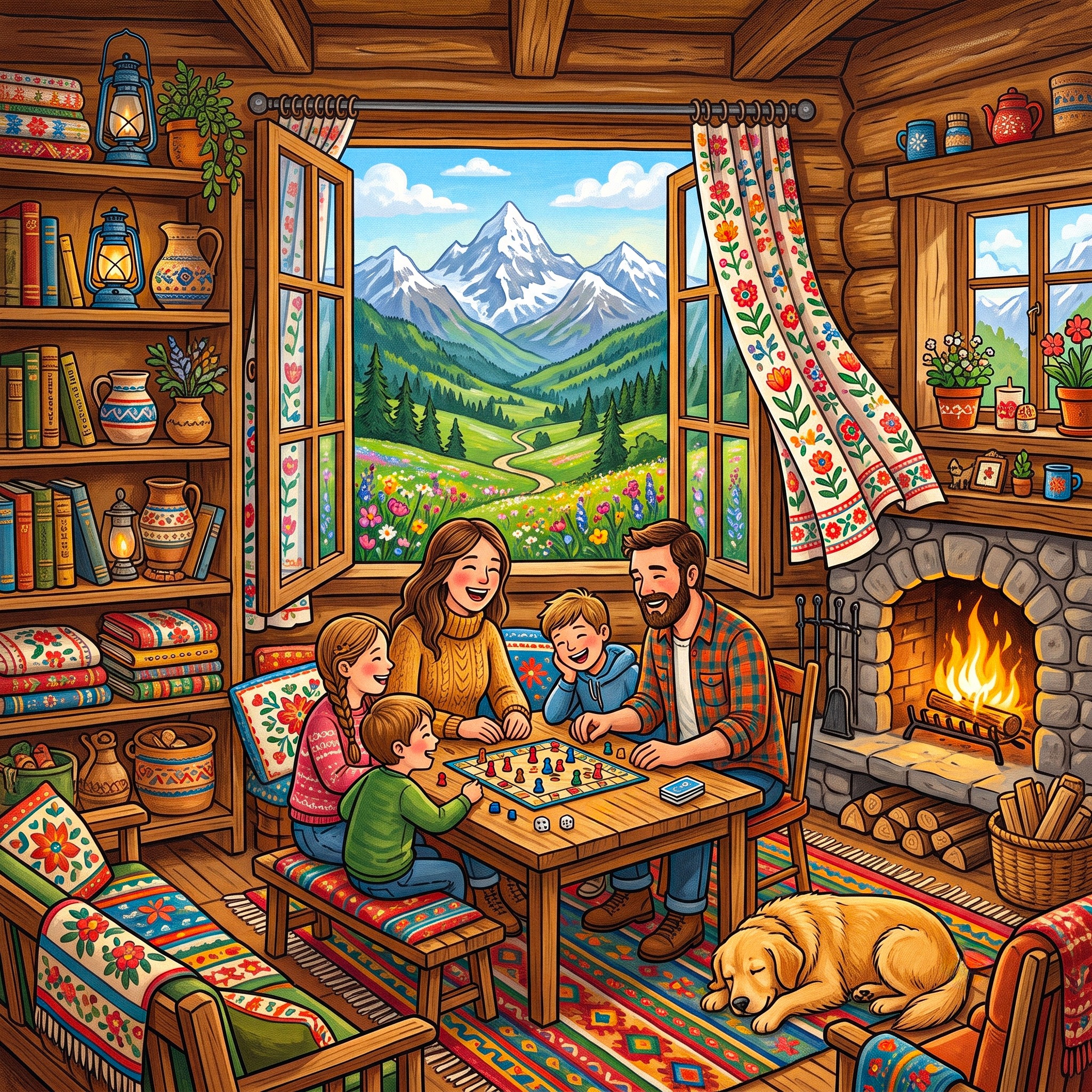 Family Time jigsaw puzzle by Comic Crumbs by Emma
