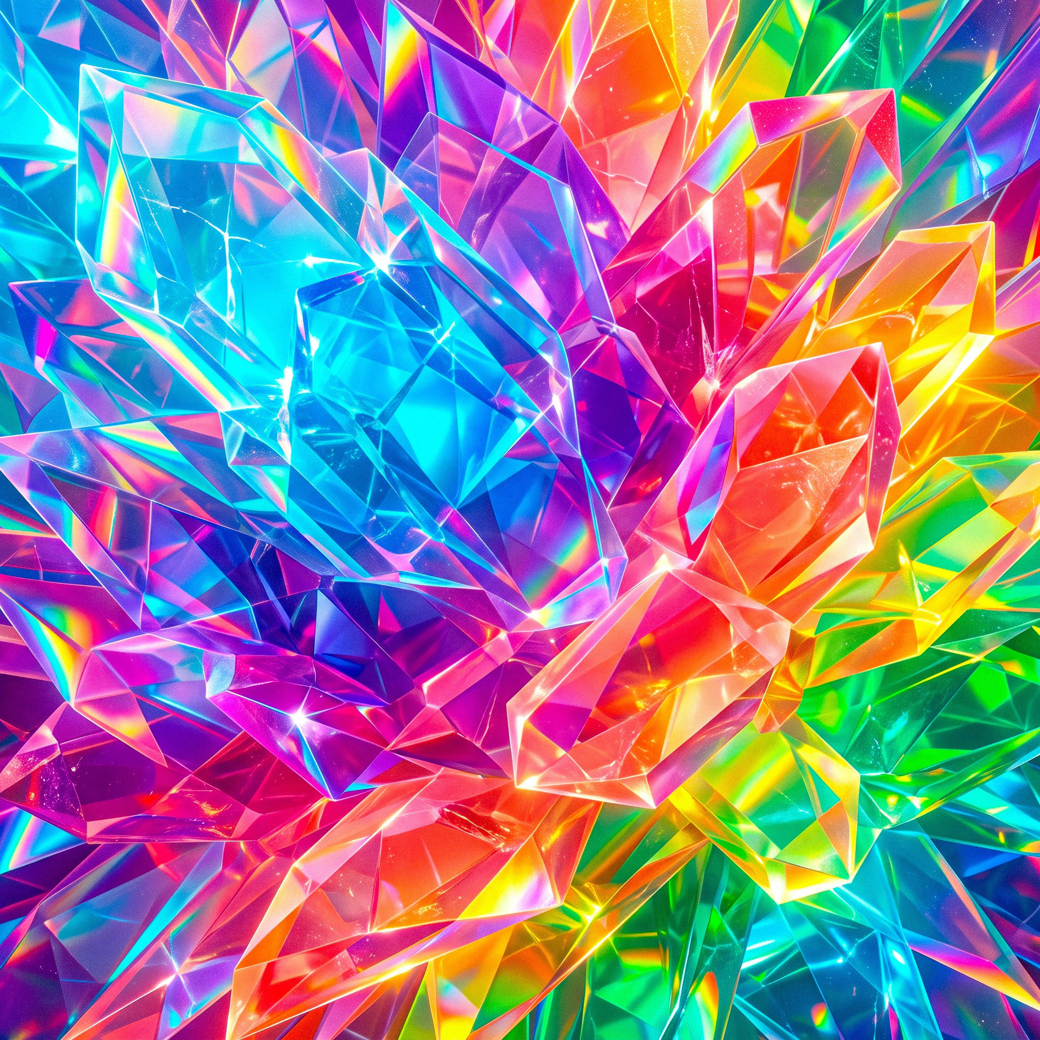 Clear Rainbow Crystal jigsaw puzzle by Colorithm