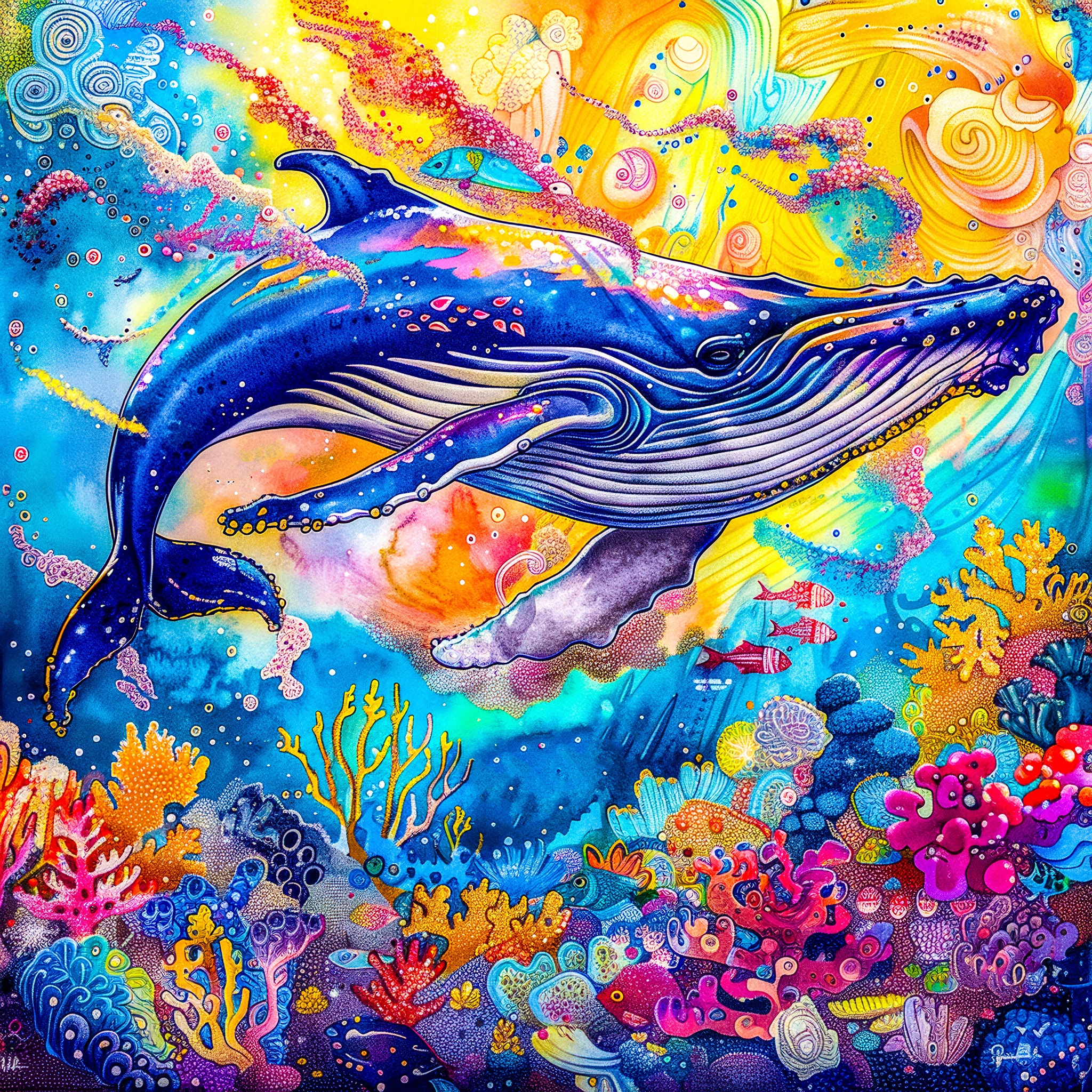 Whale art jigsaw puzzle by Gotiva