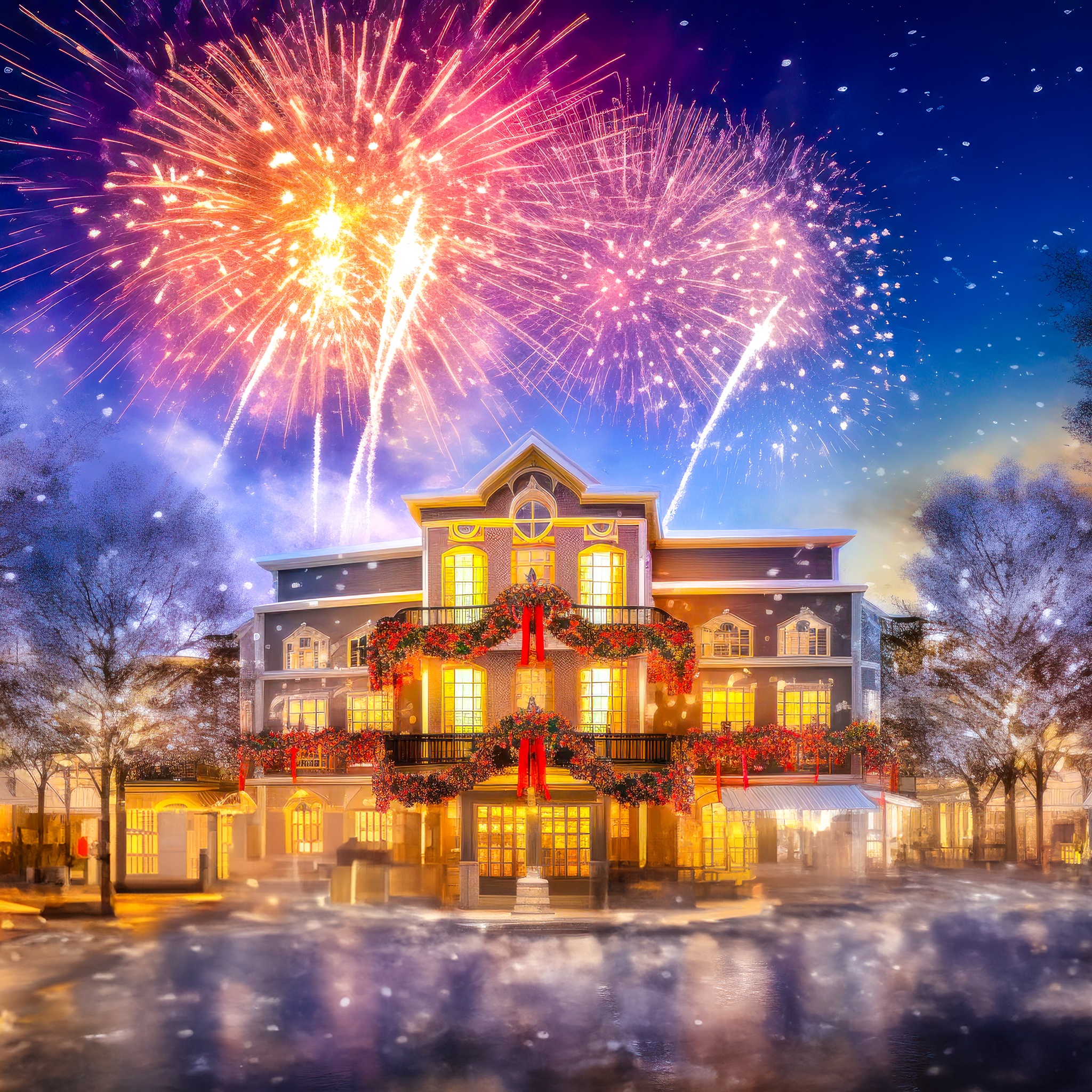 Village Square Celebration jigsaw puzzle by Gotiva