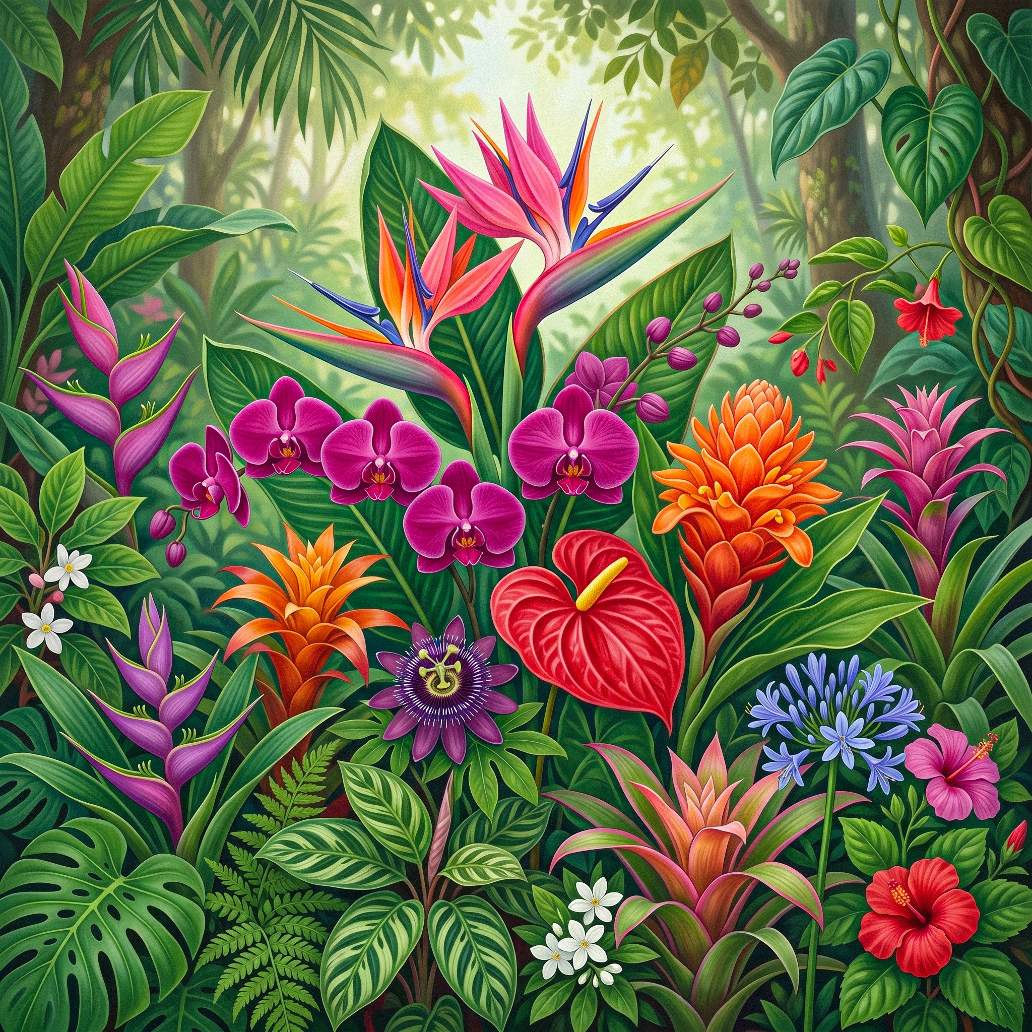 Jungle Flowers jigsaw puzzle by Gotiva