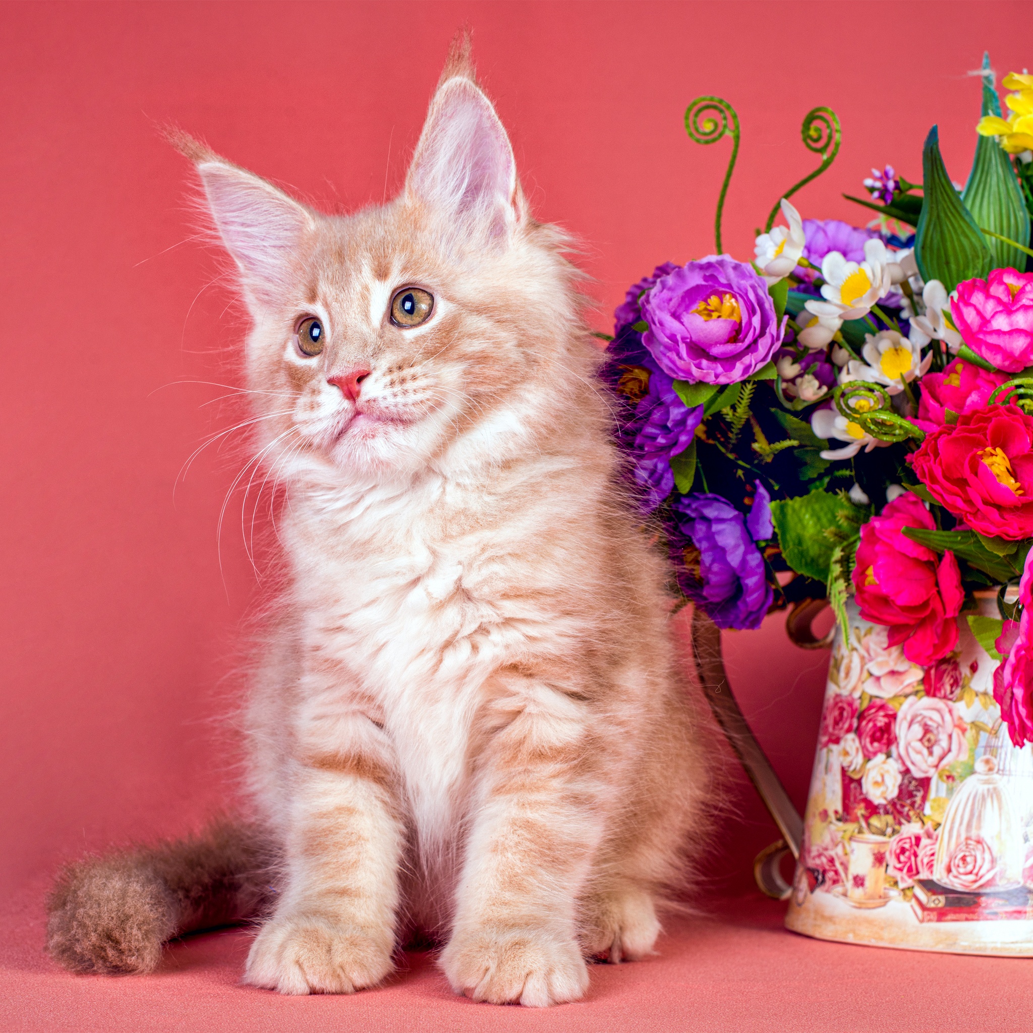 Cat With Flowers jigsaw puzzle by Gotiva