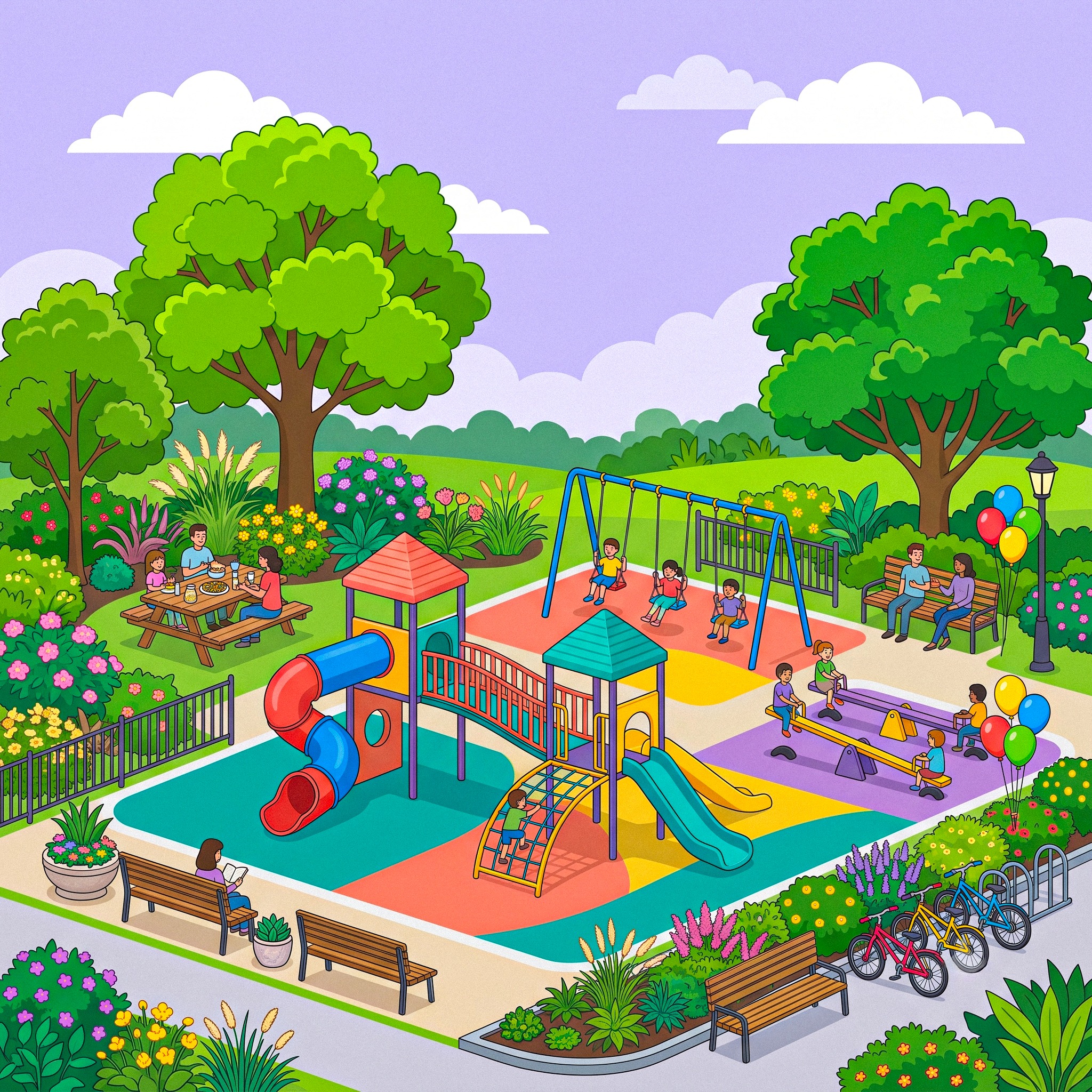 Playground jigsaw puzzle by Comic Crumbs by Emma