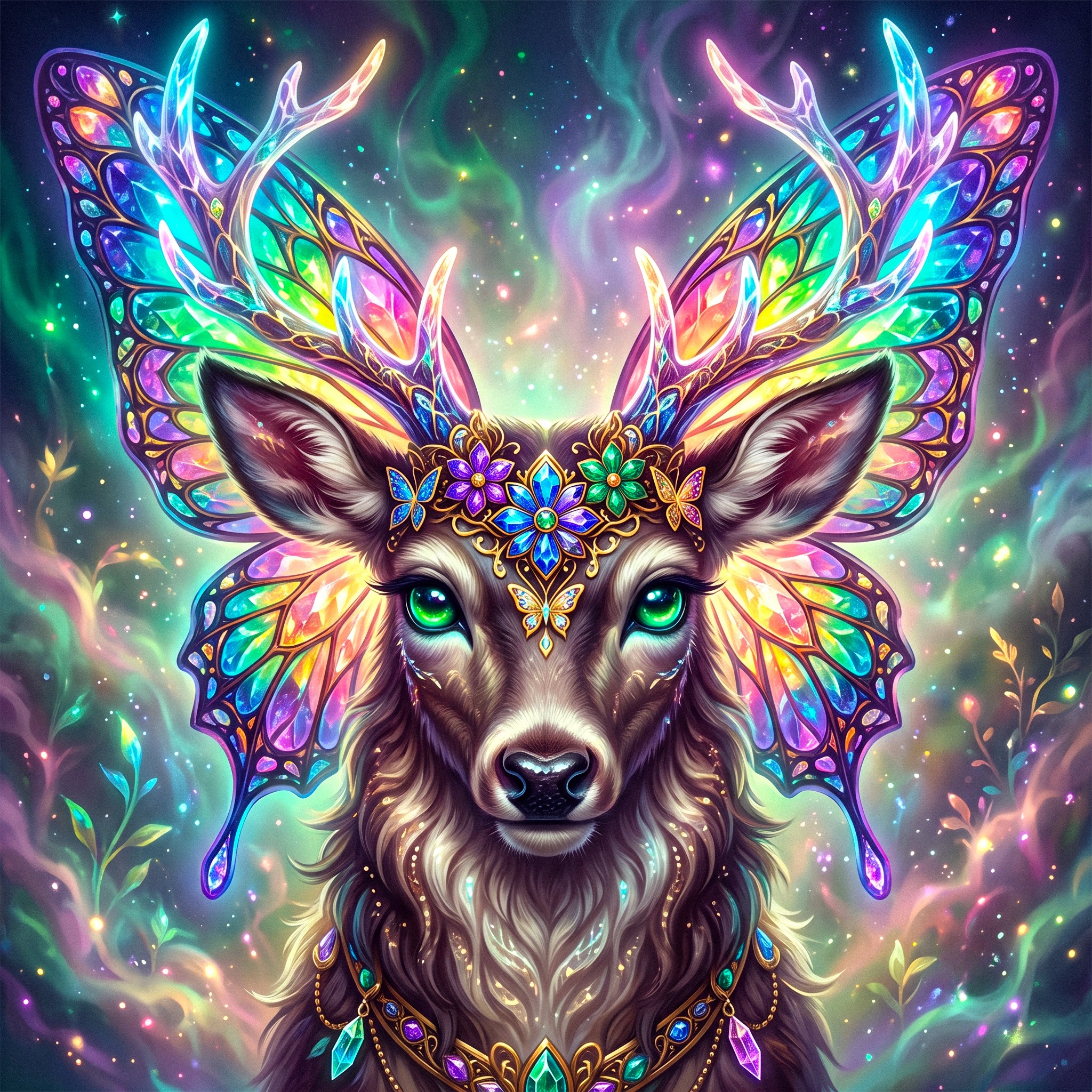 Butterfly Deer jigsaw puzzle by Gotiva