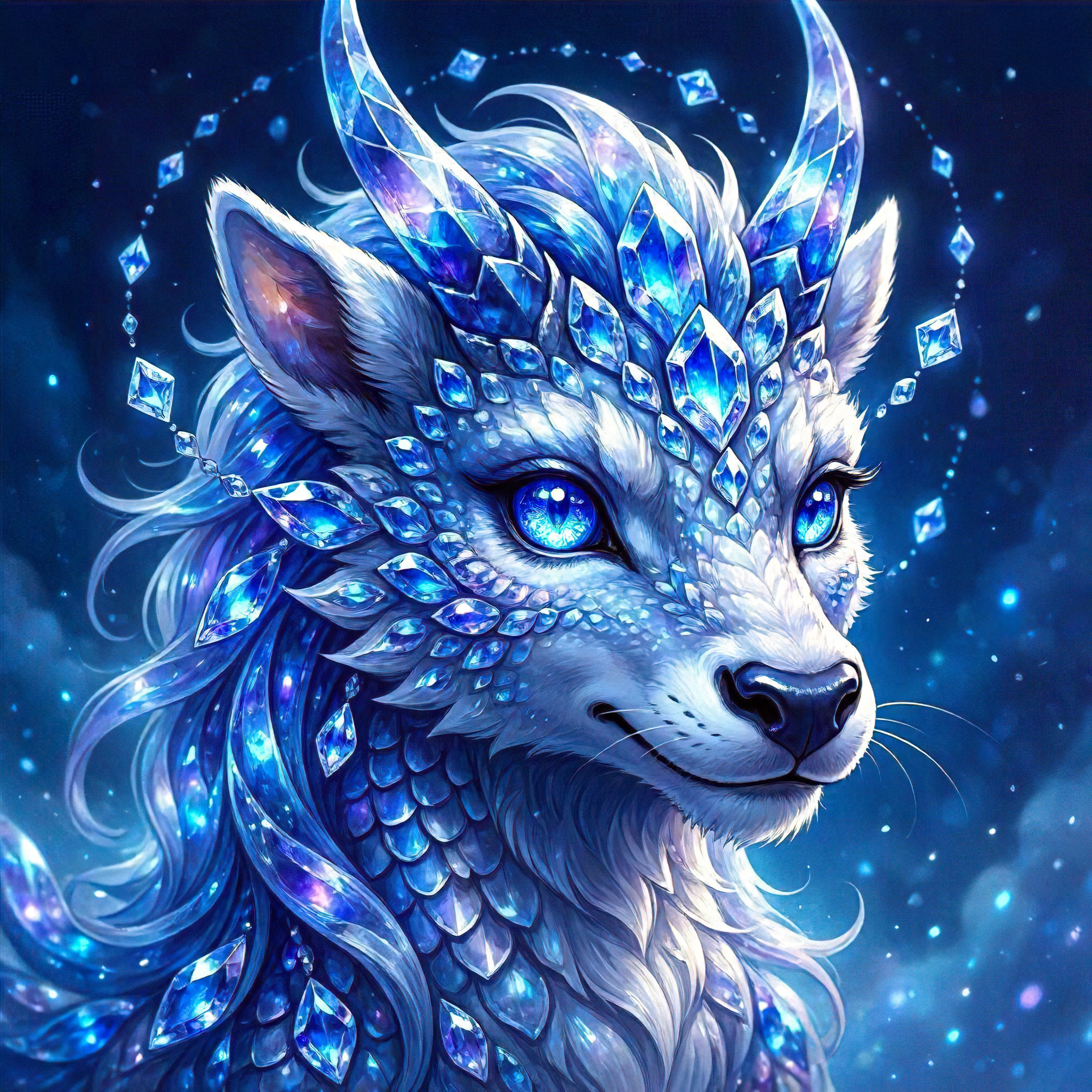 Blue Dragon Deer jigsaw puzzle by Gotiva