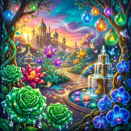 Garden in Fantasy World jigsaw puzzle by Amazia Art