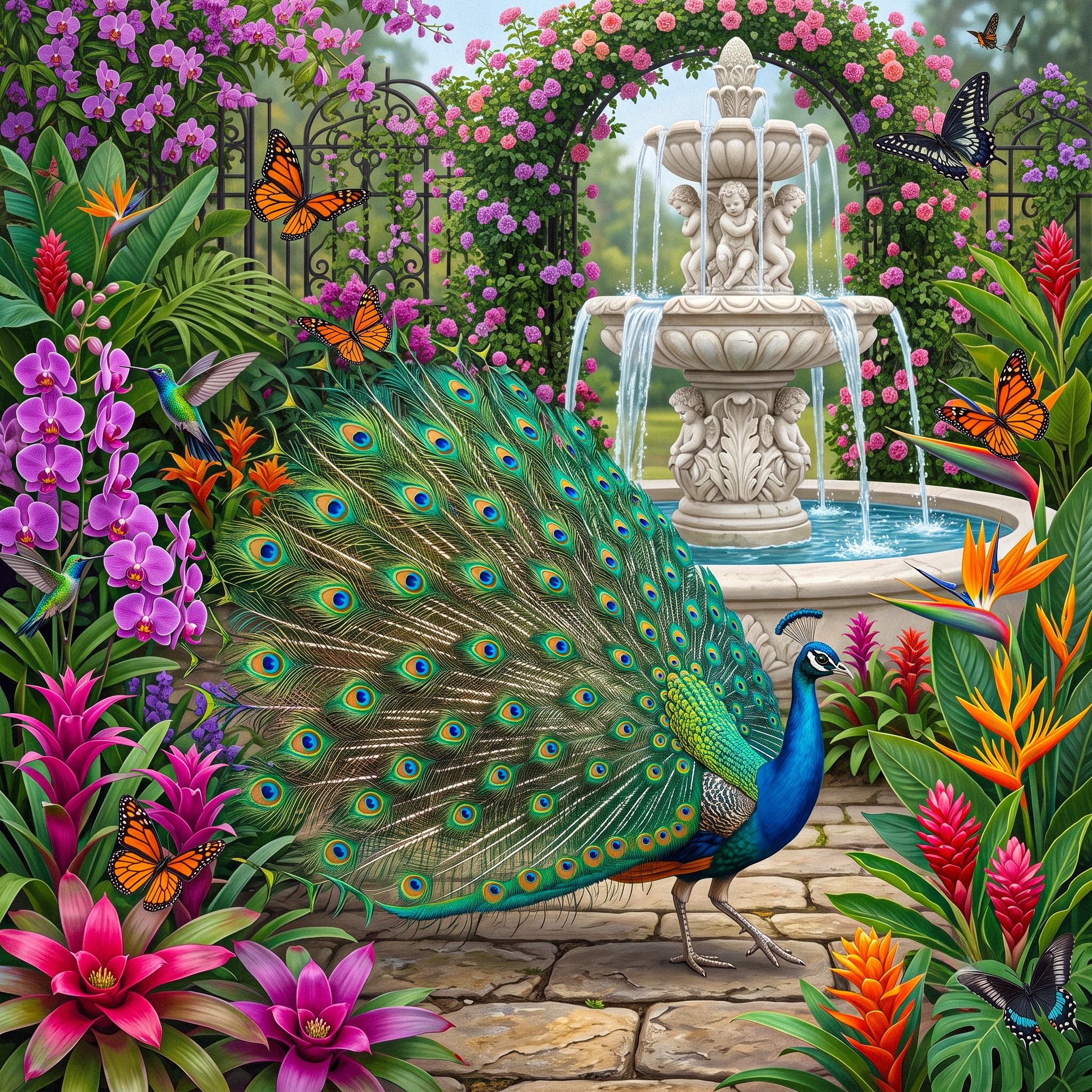 Garden Peacock jigsaw puzzle by Classic Art Jenny