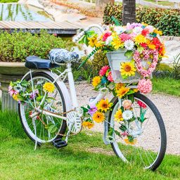 Bicycle Decorated With Flowers jigsaw puzzle by Gotiva