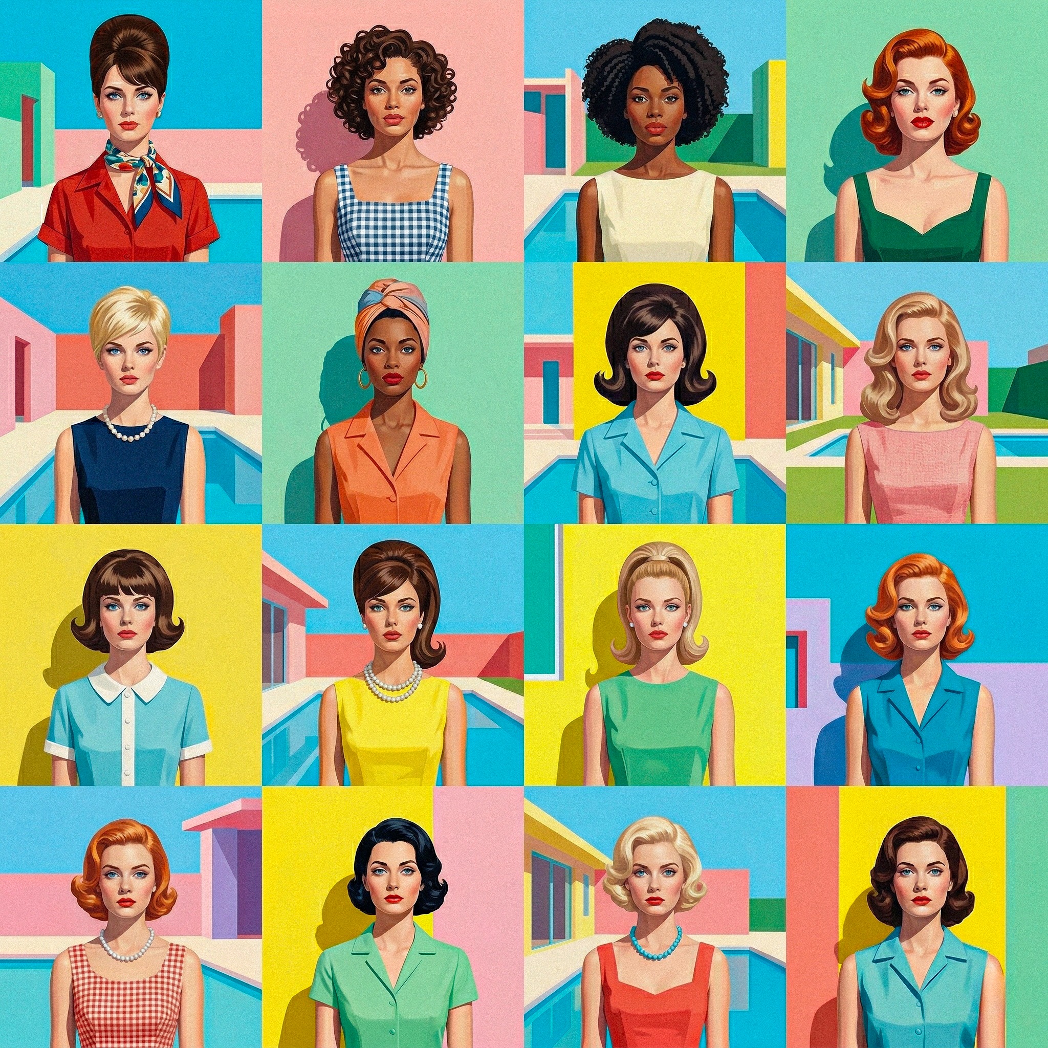 Retro Fashion jigsaw puzzle by Groovy Frames