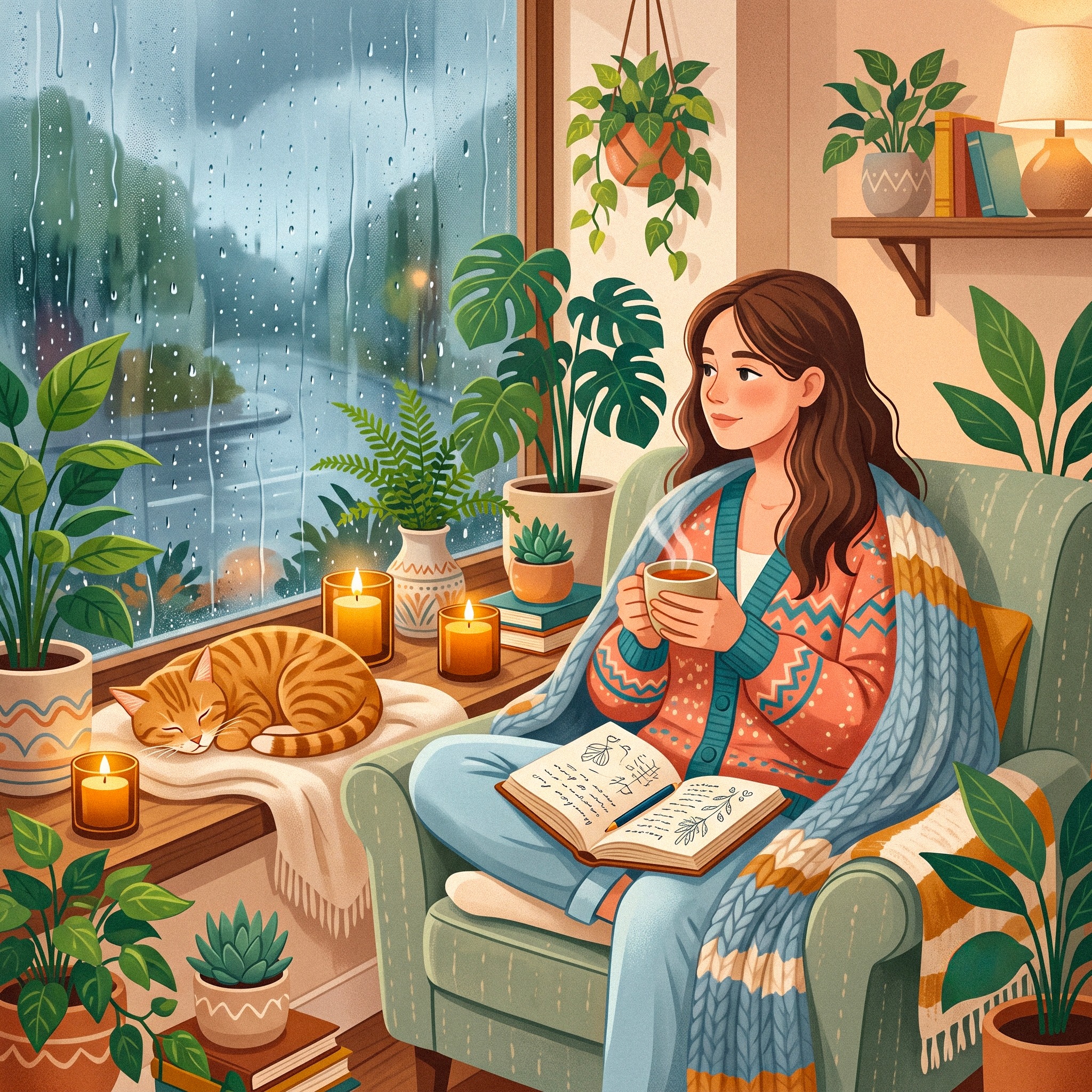 Looking at Rain jigsaw puzzle by Gotiva