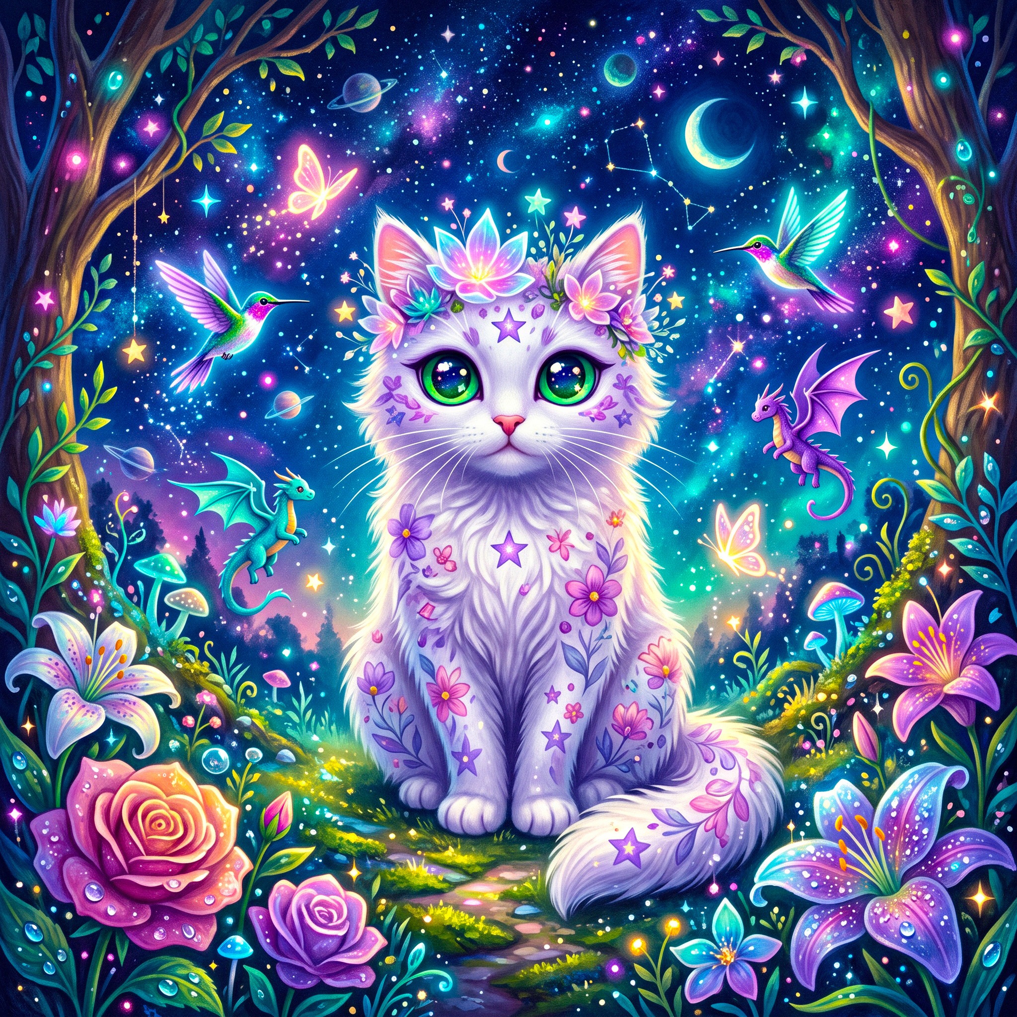 Kitty jigsaw puzzle by Aria Solenne