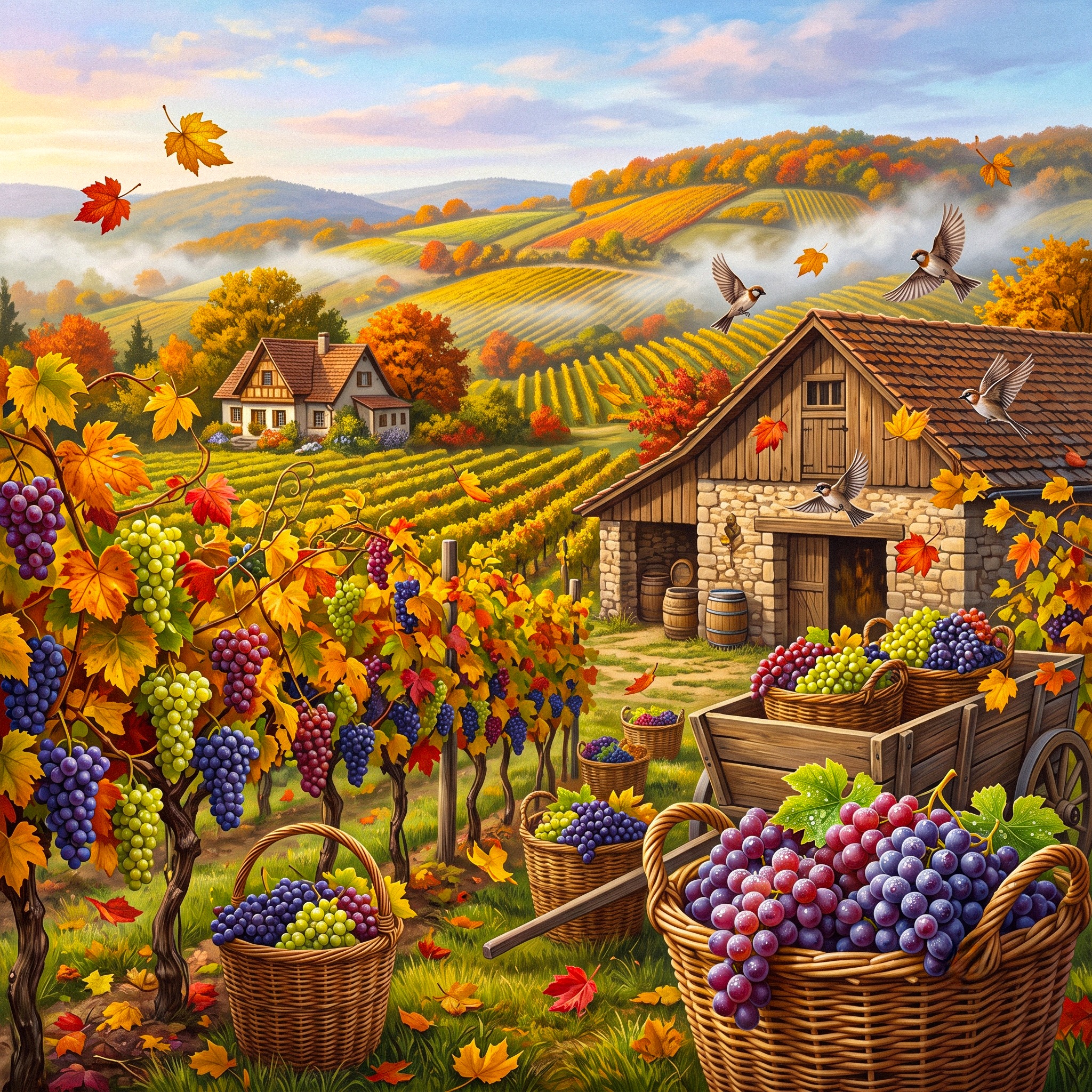 Grape Gather jigsaw puzzle by Gotiva