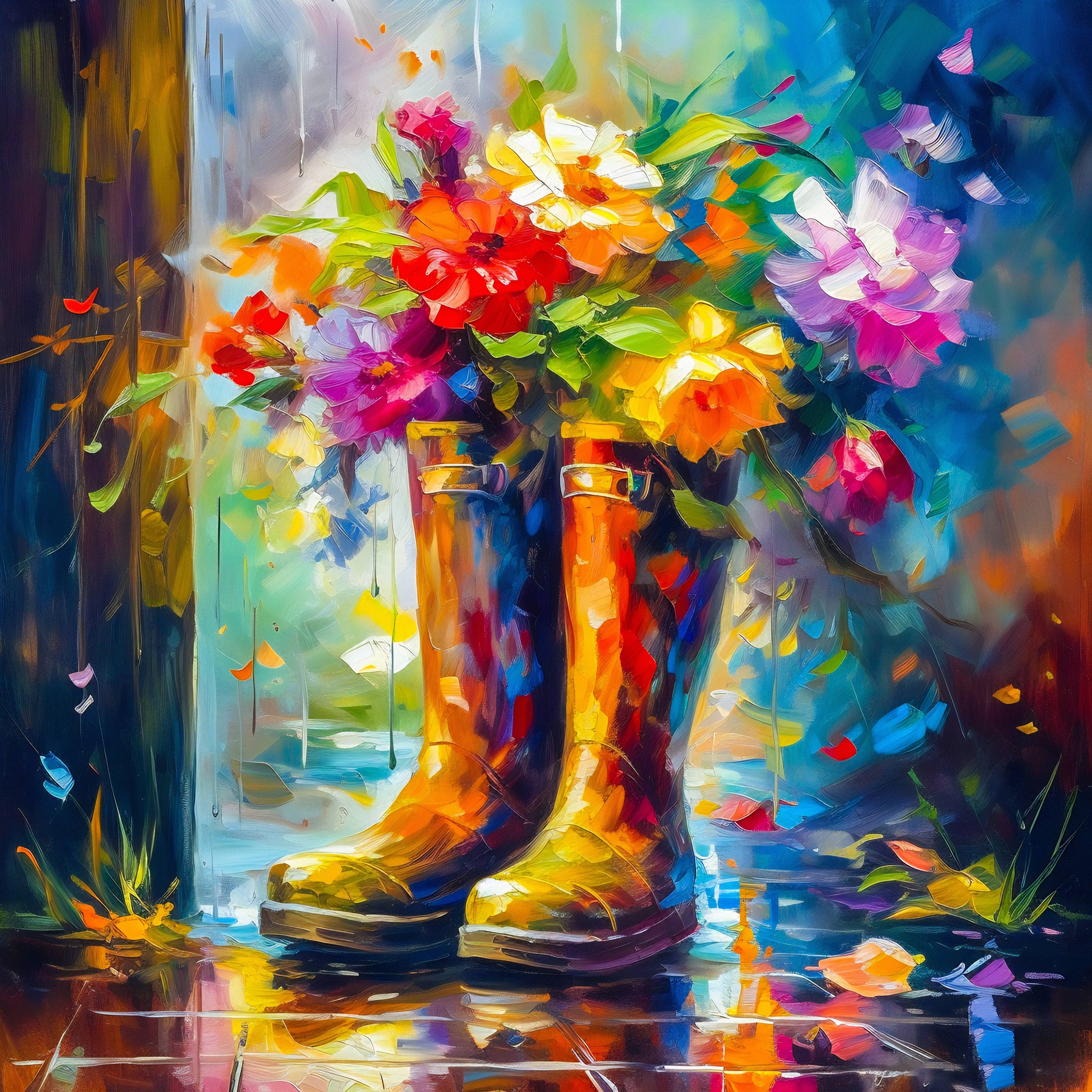 Flower boots jigsaw puzzle by Gotiva