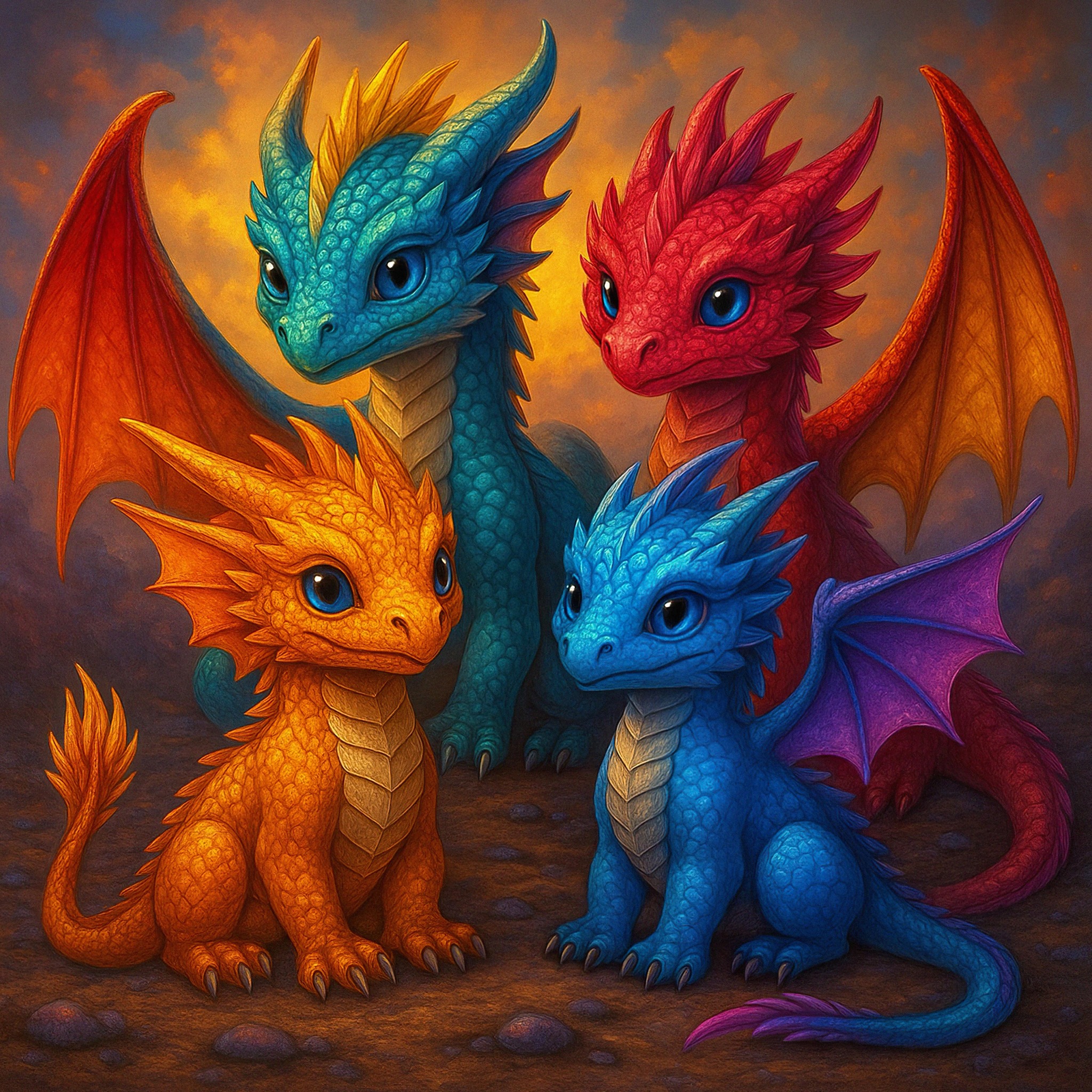 Four Dragons jigsaw puzzle by Gotiva