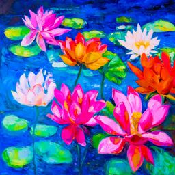 Flowers on Water jigsaw puzzle by Gotiva