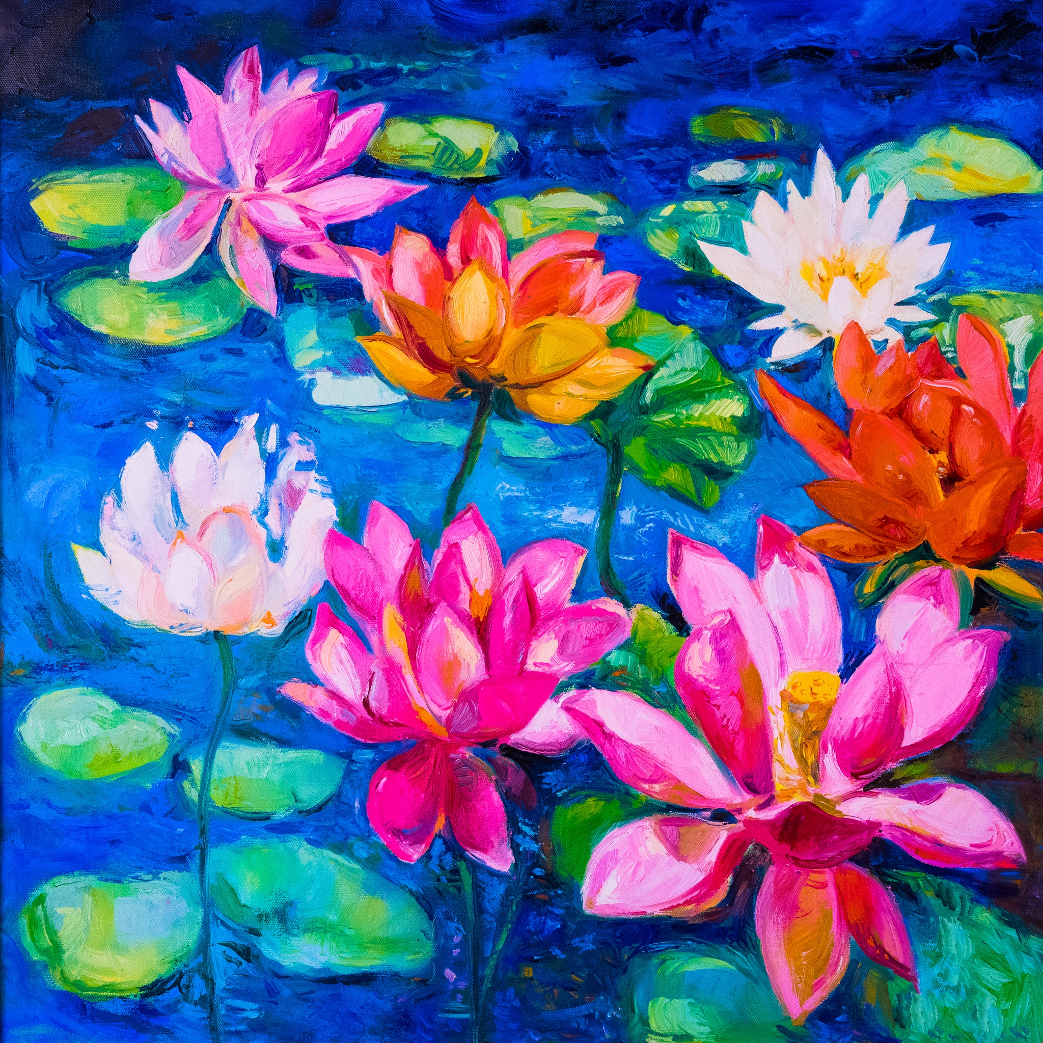Flowers on Water jigsaw puzzle by Gotiva