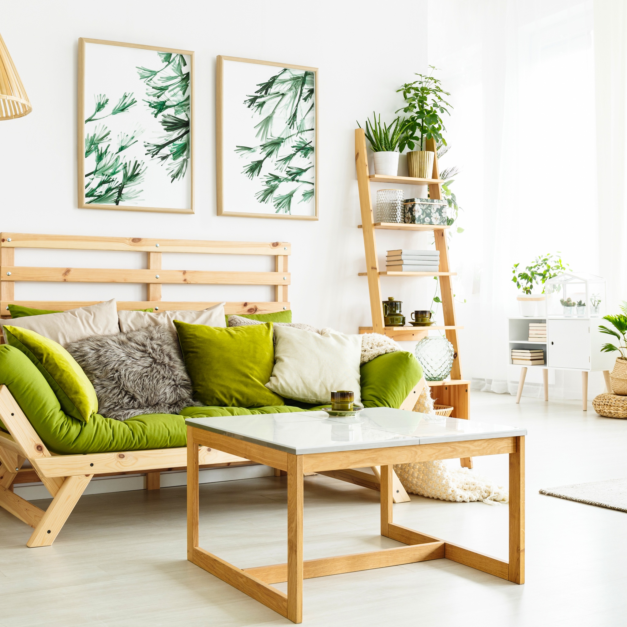 Green Cozy Living Room jigsaw puzzle by Gotiva