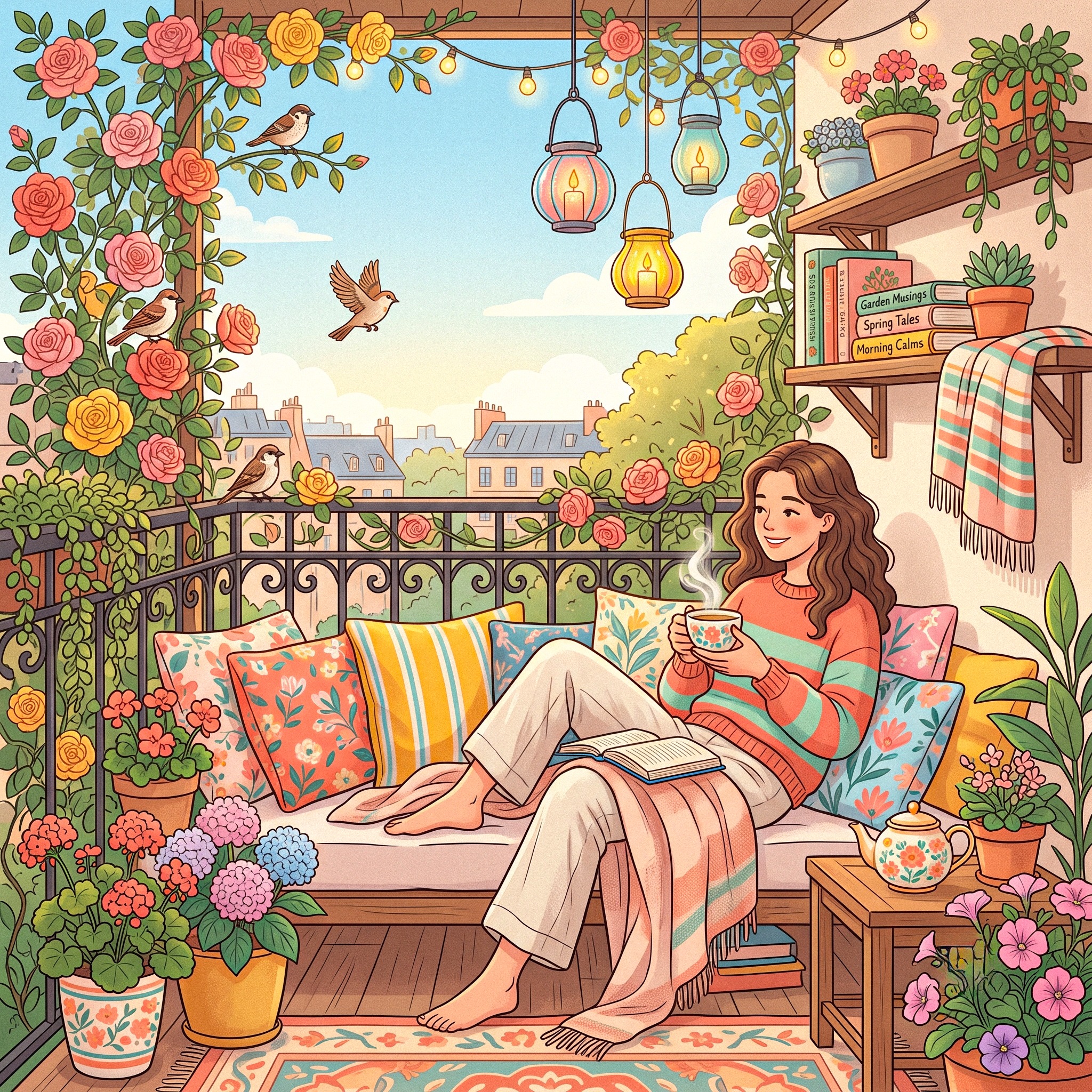 Relax with Tea jigsaw puzzle by Lofi Canvas