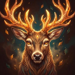 Stag Deer jigsaw puzzle by Amazia Art