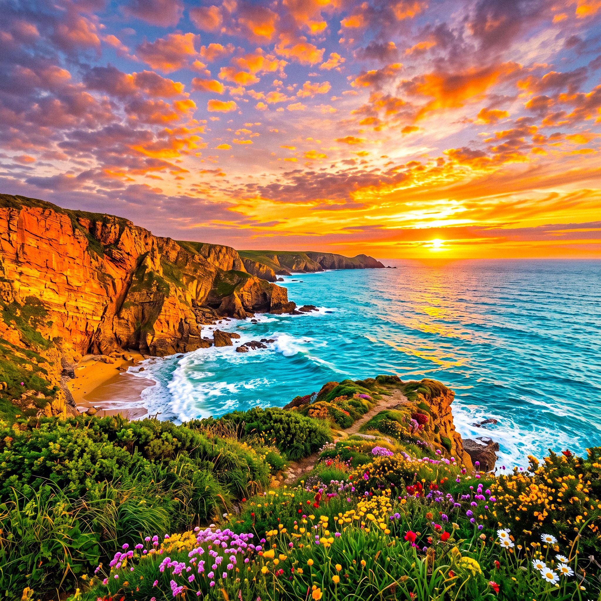 Ocean Cliff jigsaw puzzle by Grant Photography