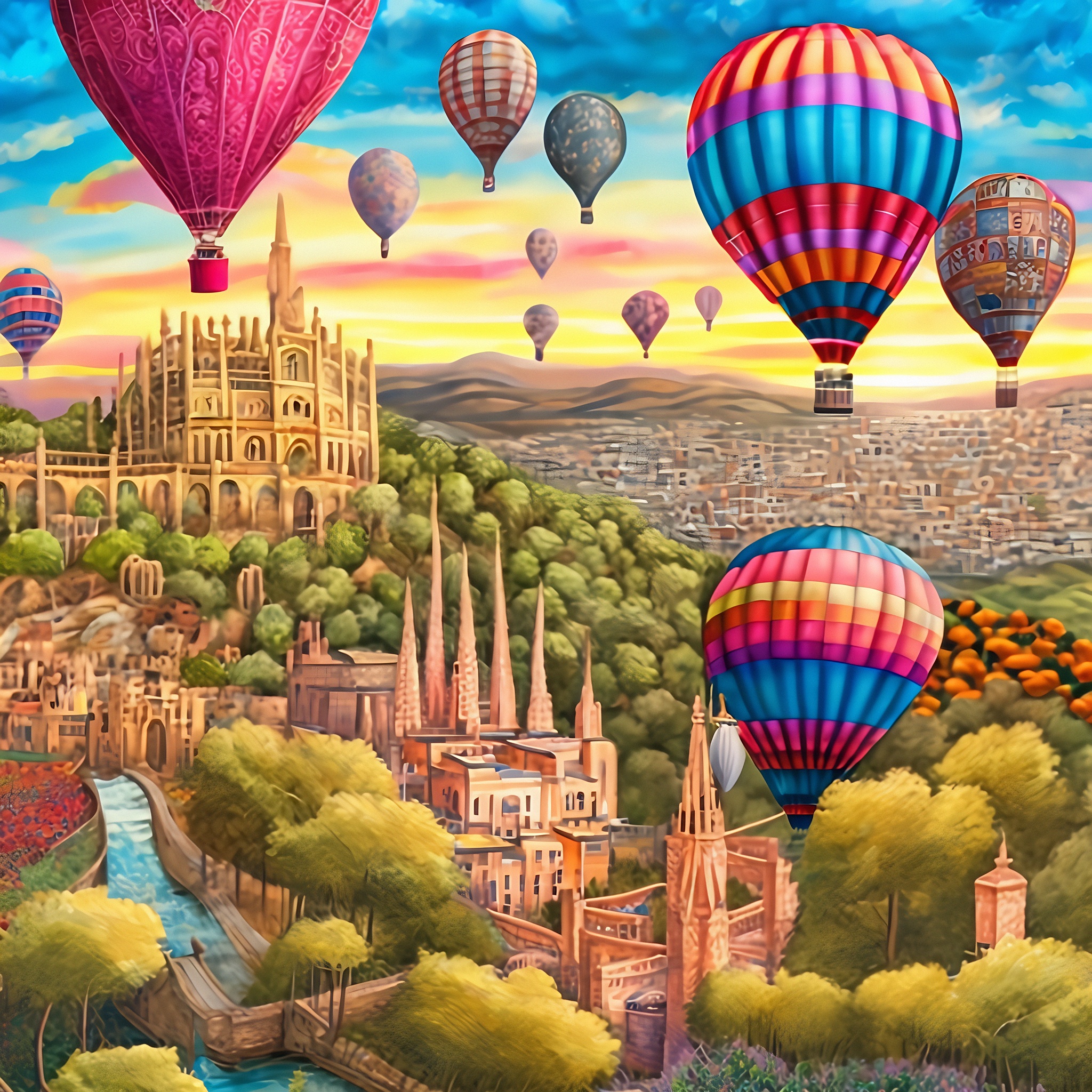 Hot Air Balloon Fantasy jigsaw puzzle by Gotiva