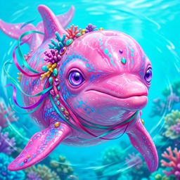 Pink Dolphin jigsaw puzzle by Animalia