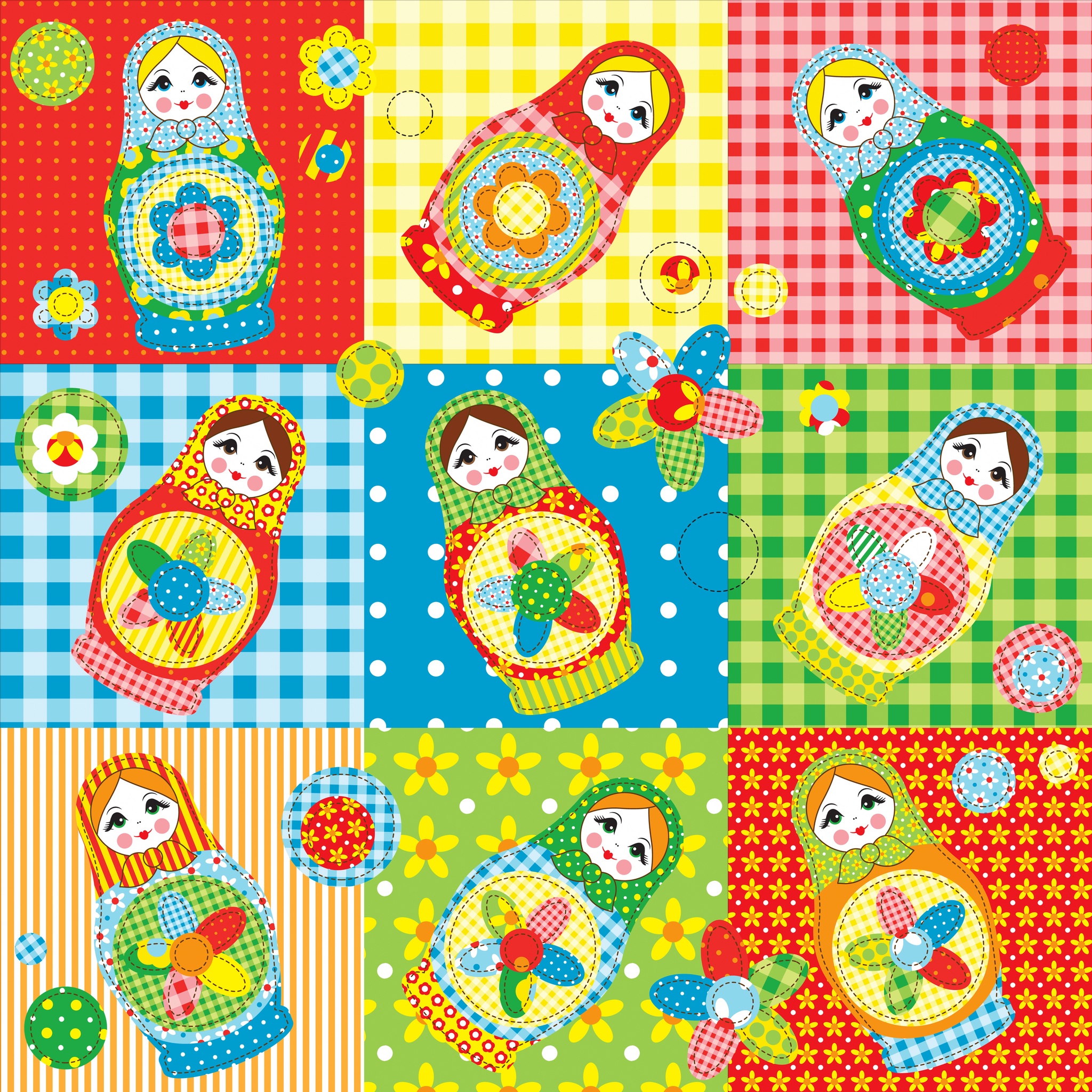 Babushka Dolls Pattern jigsaw puzzle by Gotiva