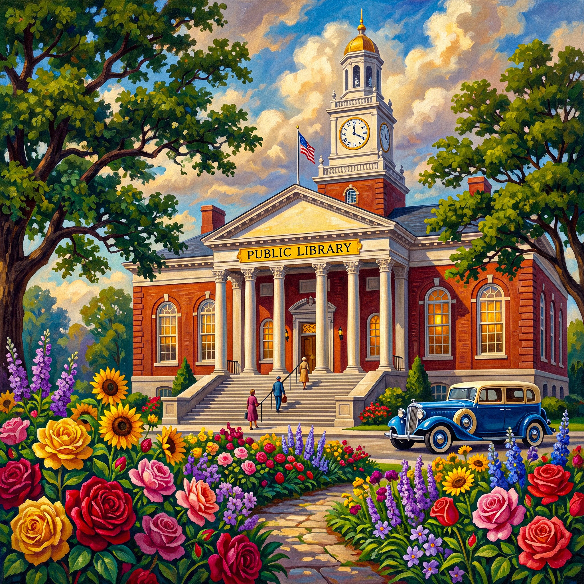 Library Building jigsaw puzzle by Classic Art Jenny
