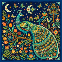Peacock jigsaw puzzle by Silvia Arts