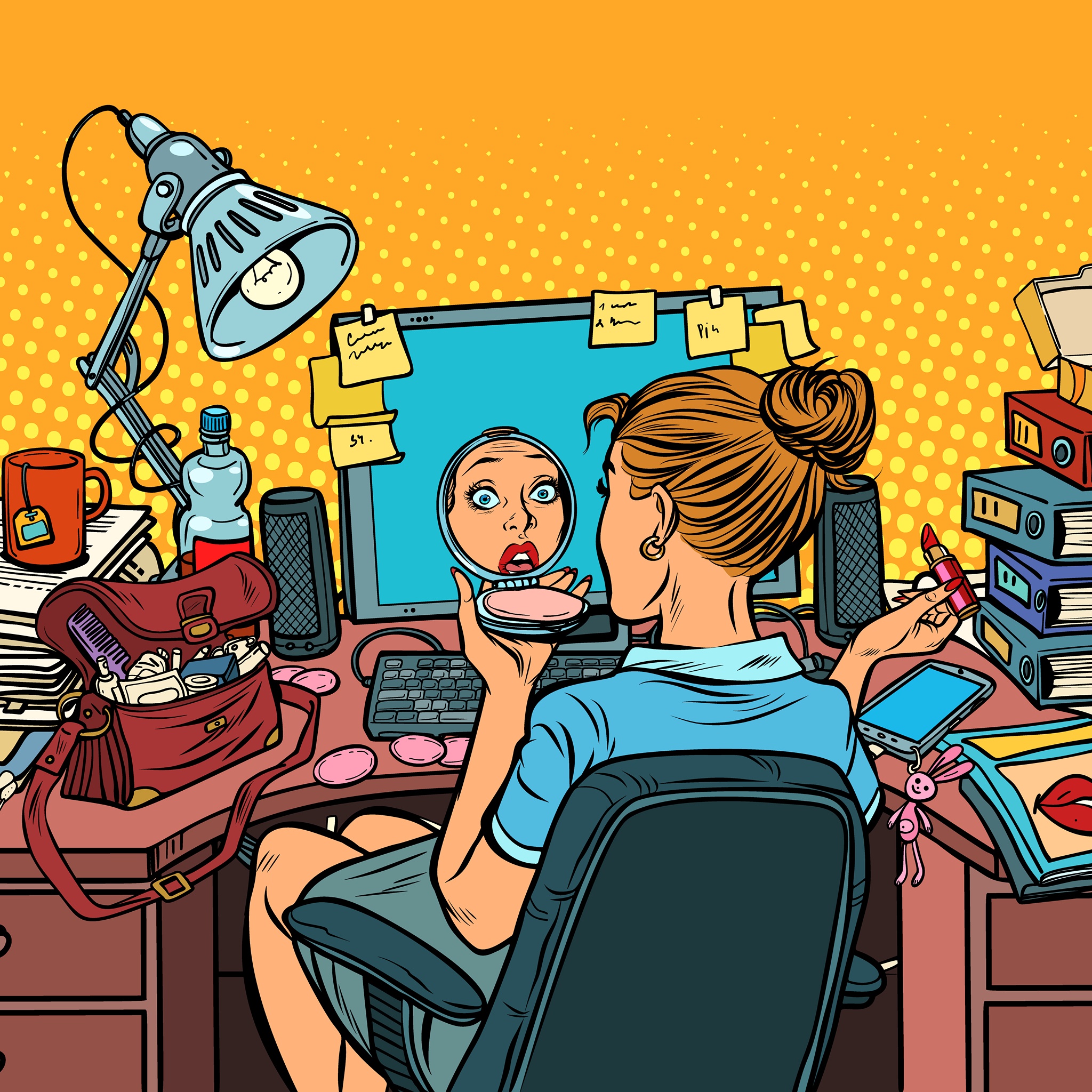 Businesswoman and lipstick jigsaw puzzle by Gotiva